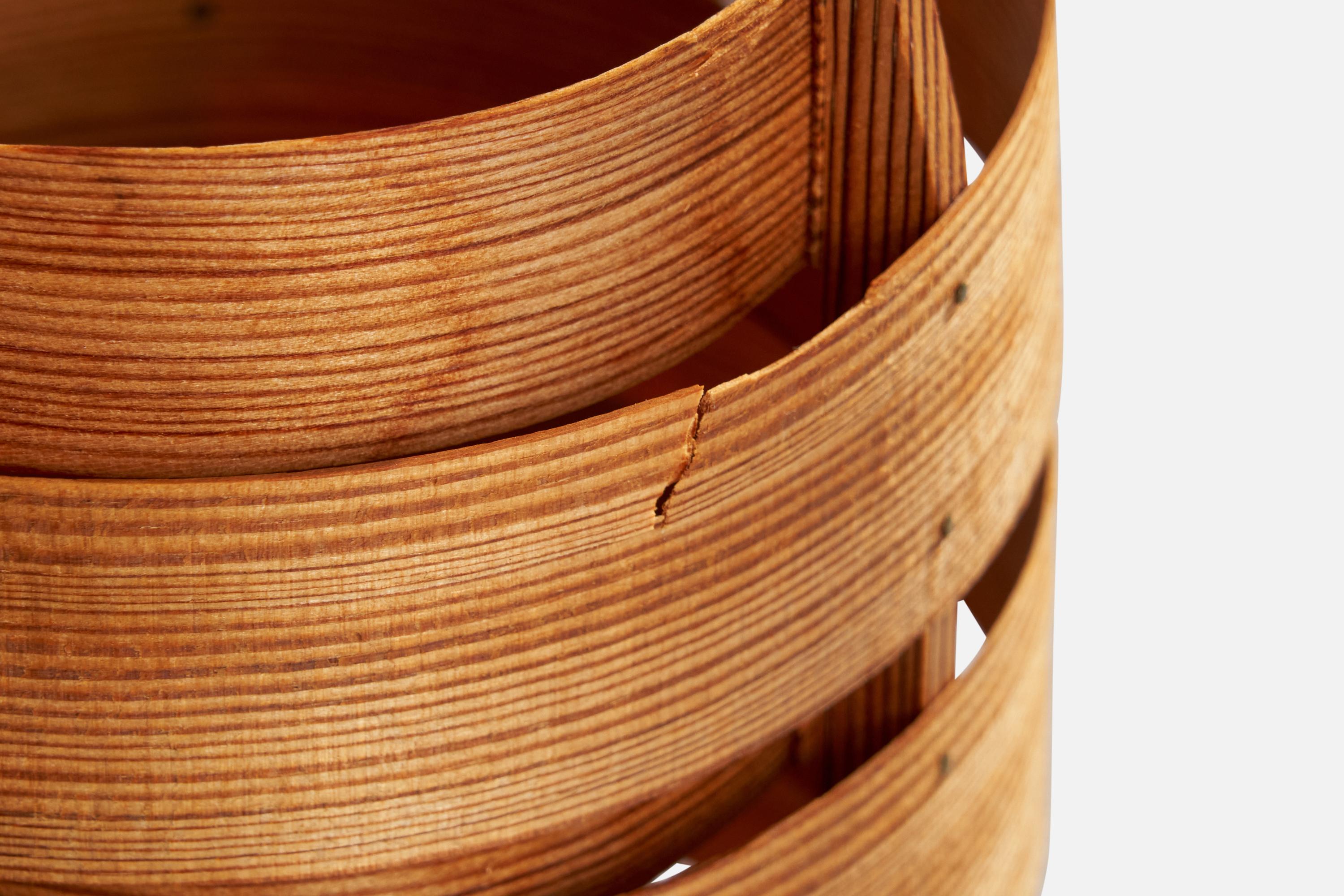 Hans-Agne Jakobsson, Table Lamp, Pine, Sweden, 1970s For Sale 1