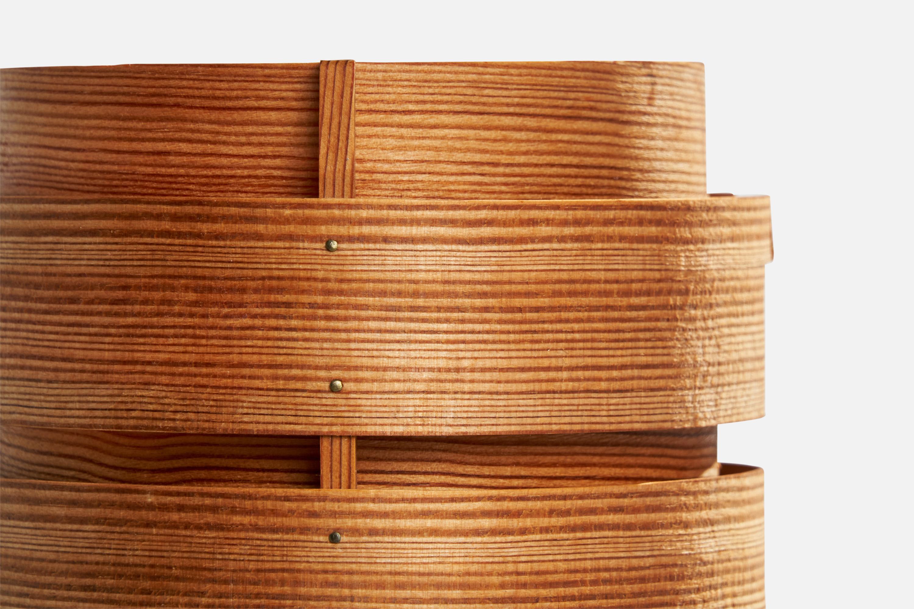 Hans-Agne Jakobsson, Table Lamp, Pine, Sweden, 1970s For Sale 3