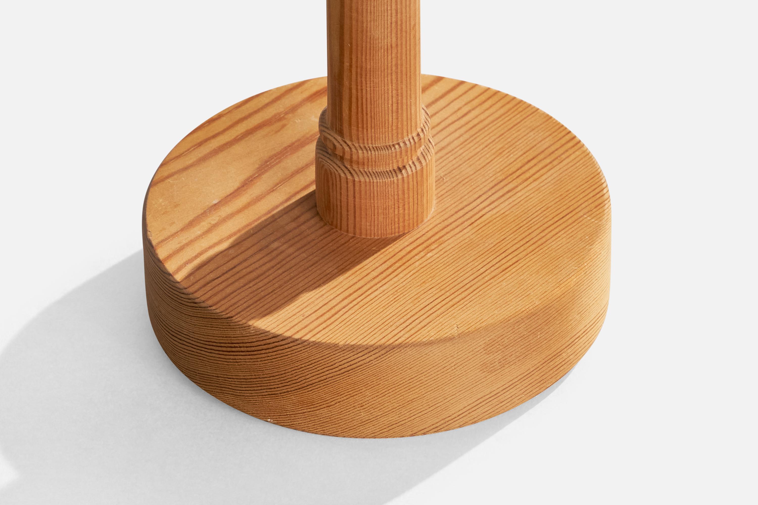 Hans-Agne Jakobsson, lampe de bureau en pin, Suède, années 1970 en vente 2