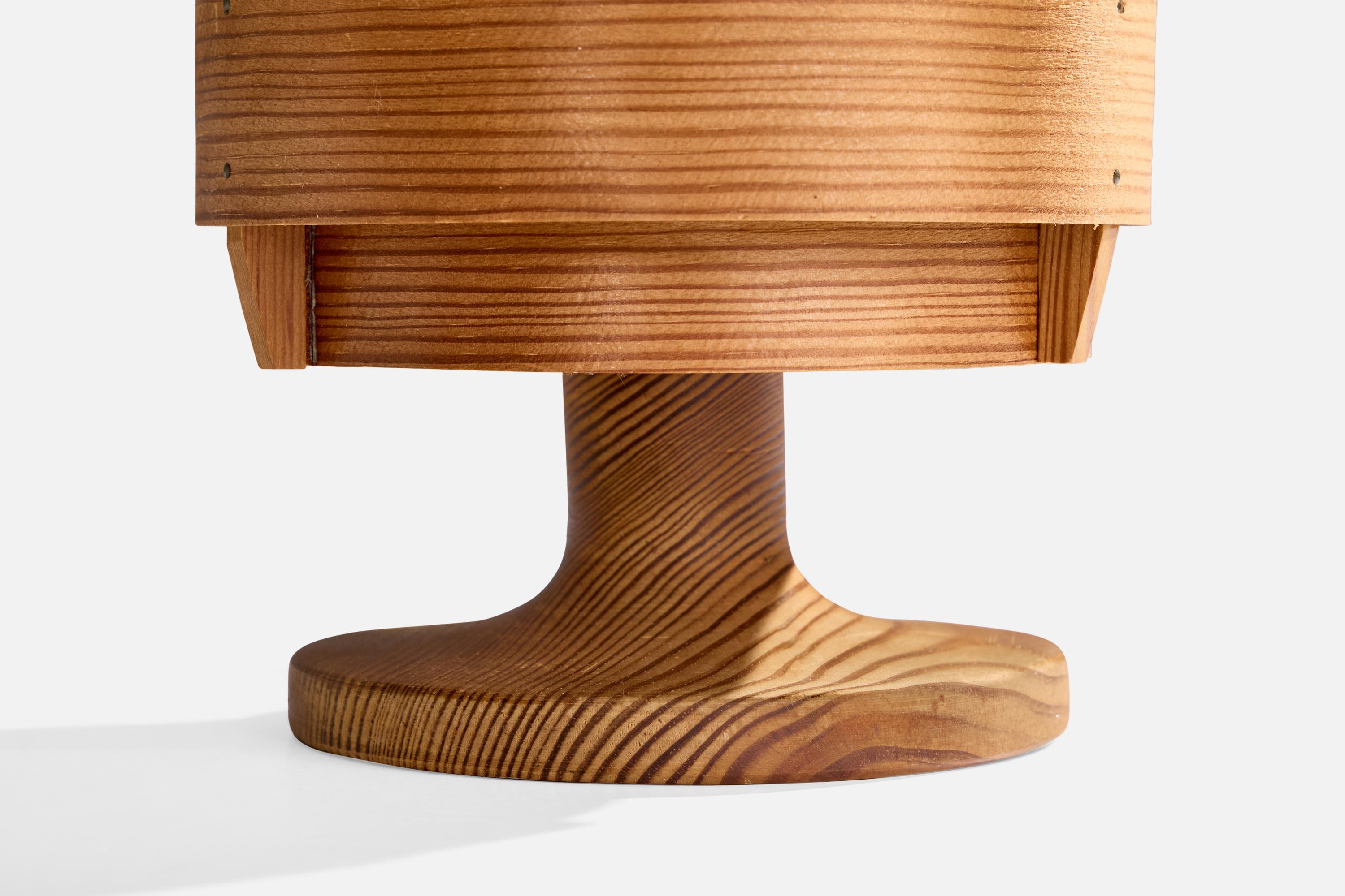 Hans-Agne Jakobsson, Tischlampe, Kiefernholz, Schweden, 1970er Jahre im Angebot 2