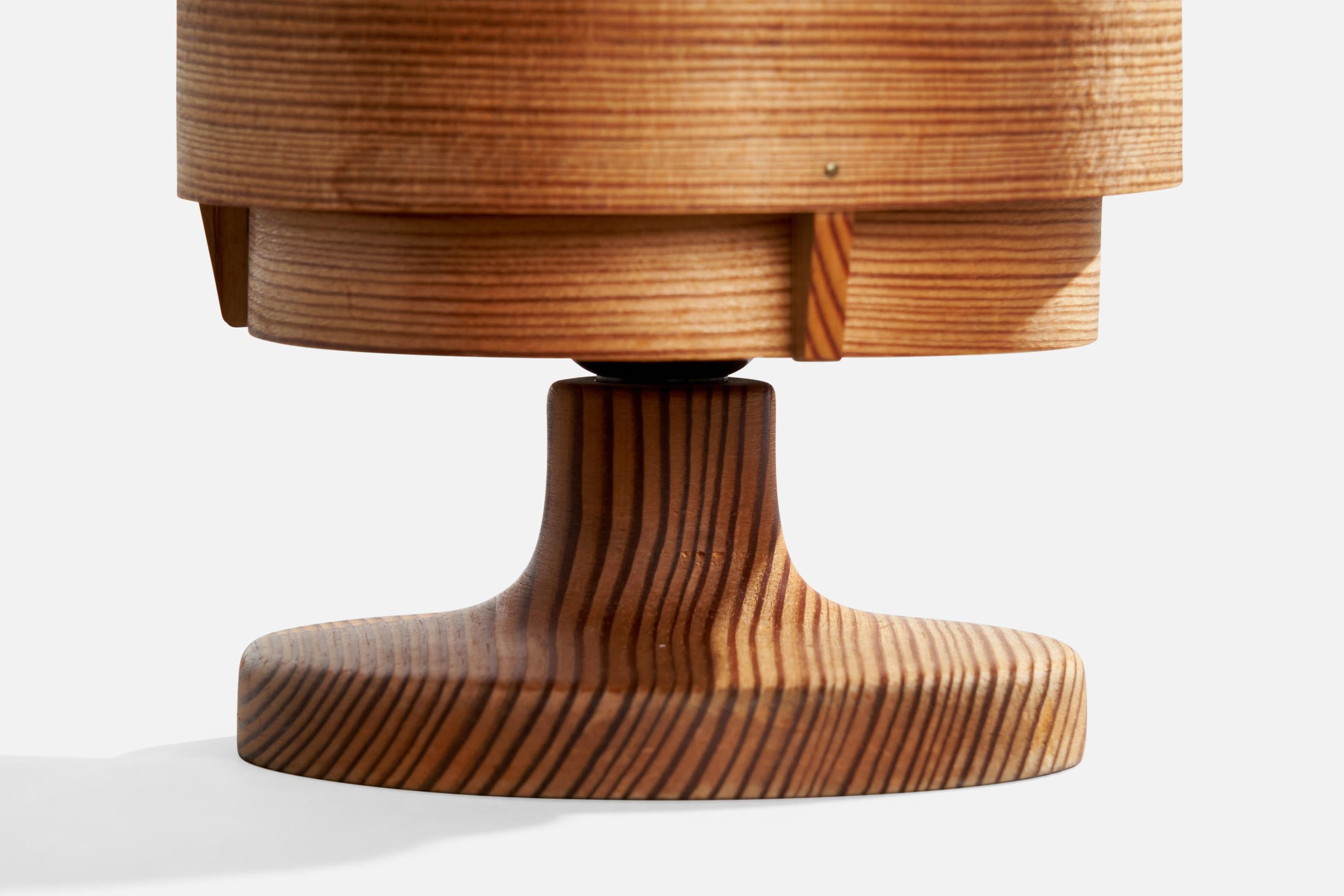 Hans-Agne Jakobsson, Table Lamp, Pine, Sweden, 1970s For Sale 4