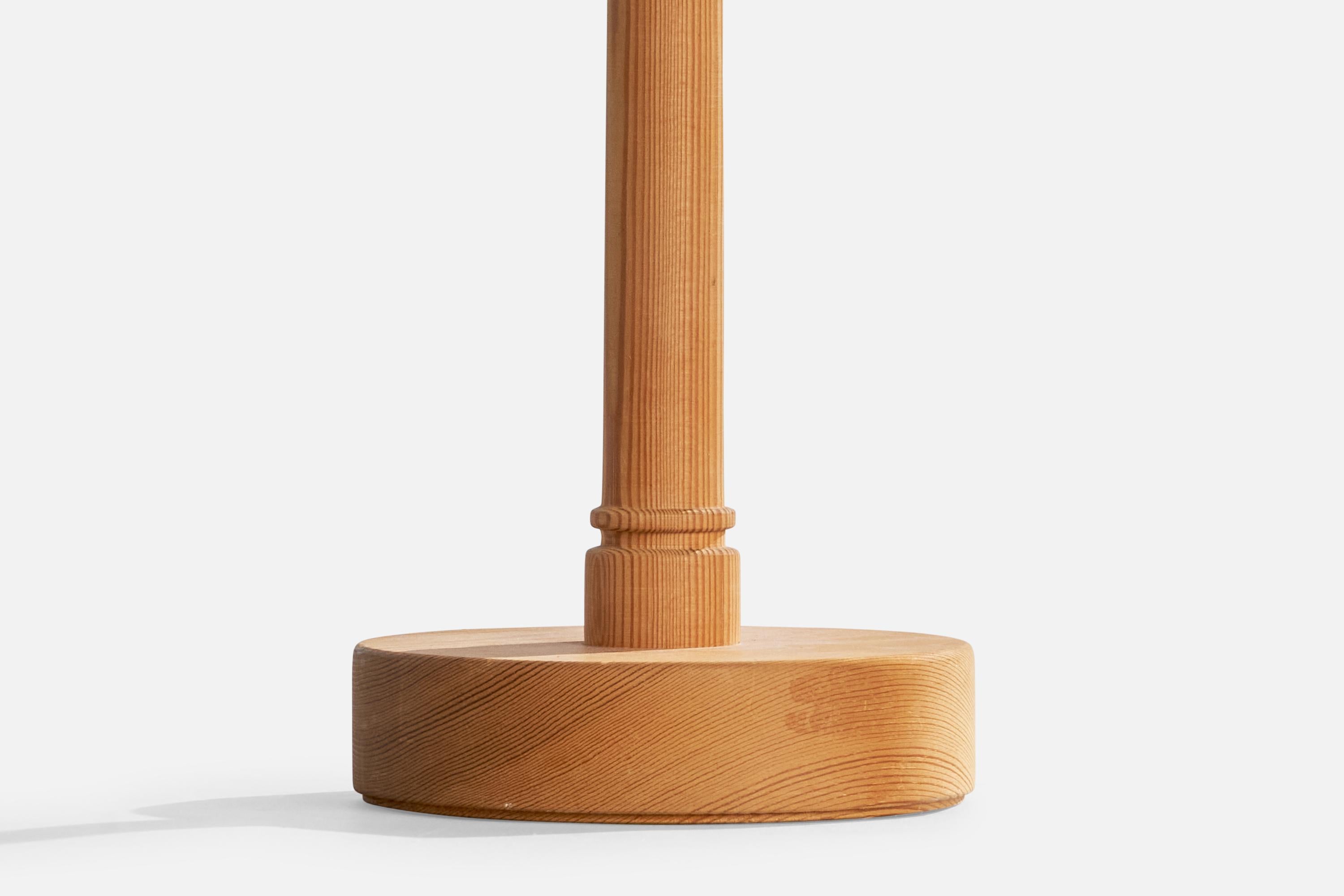 Hans-Agne Jakobsson, lampe de bureau en pin, Suède, années 1970 en vente 3