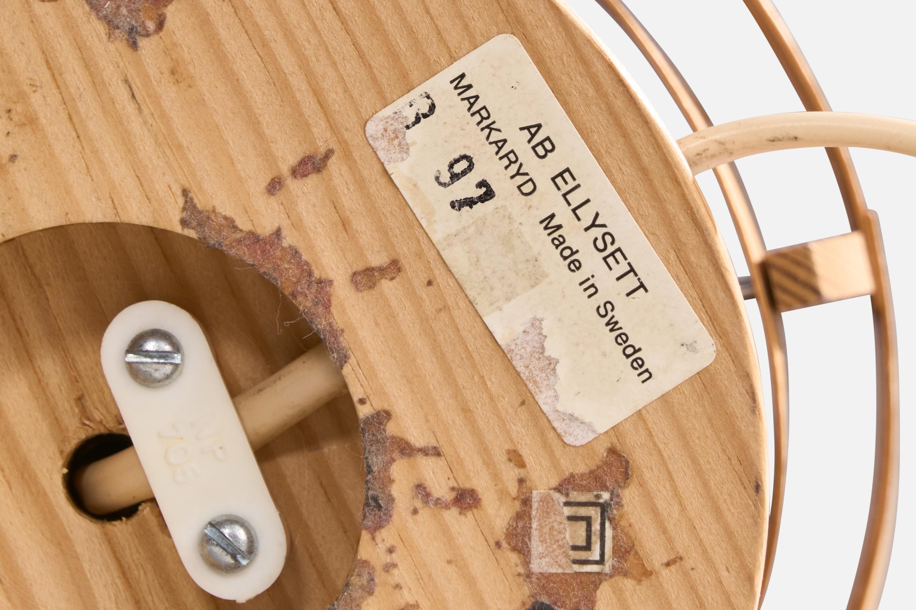 Hans-Agne Jakobsson, lampe de bureau en pin, Suède, années 1970 en vente 3