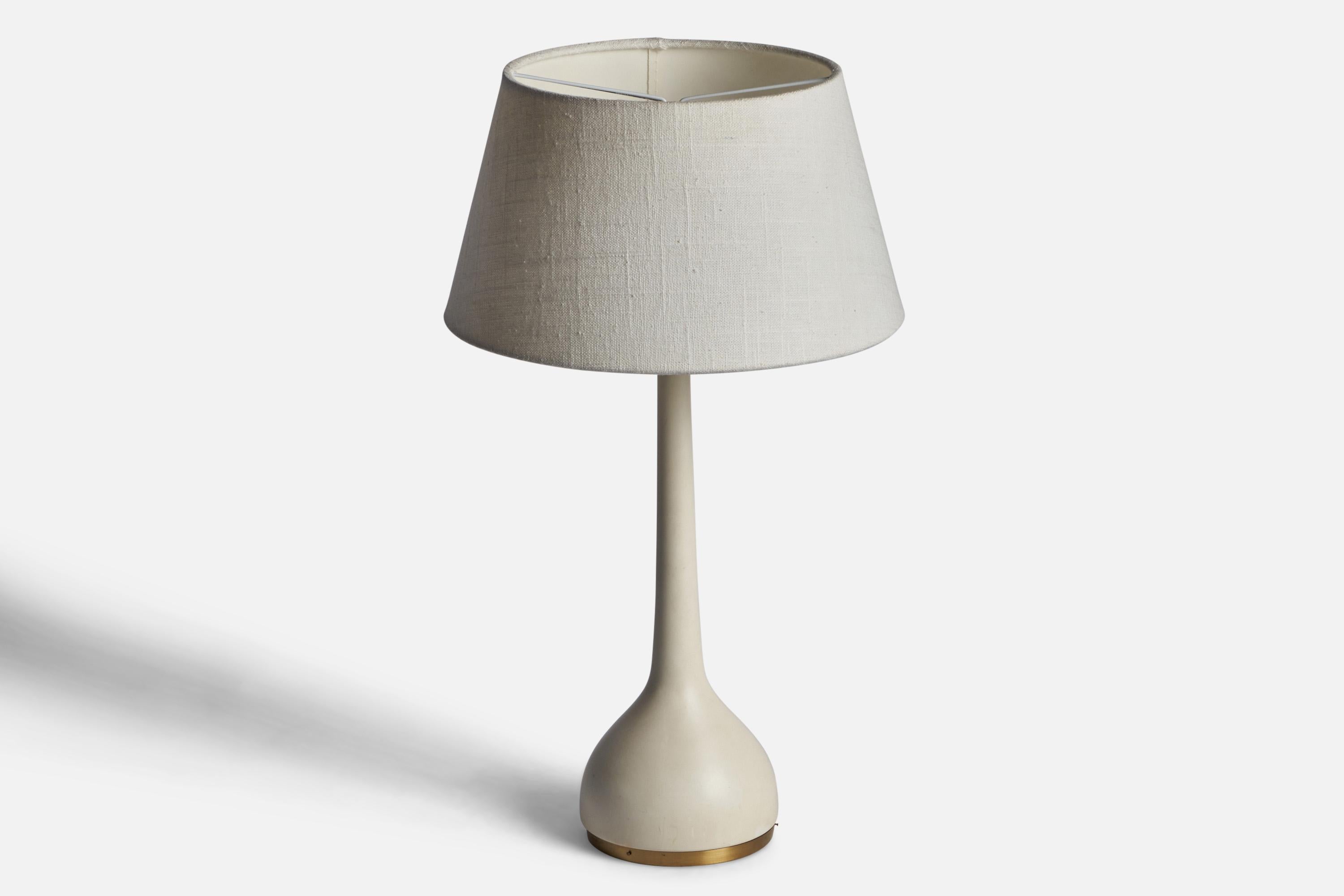 Hans-Agne Jakobsson, Lámpara de mesa, Madera, Latón, Suecia, Años 60 Sueco en venta