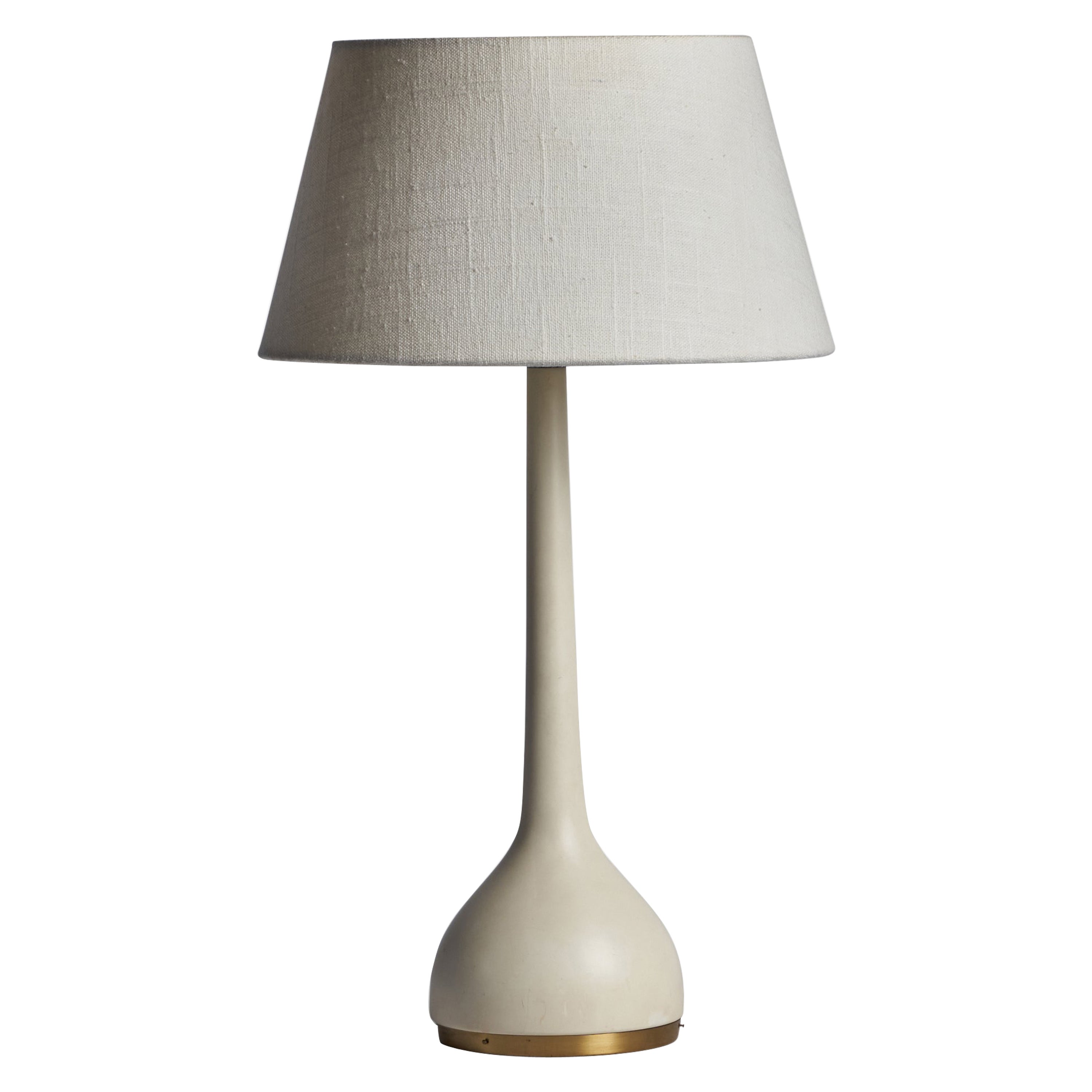 Hans-Agne Jakobsson, lampe de bureau, bois, laiton, Suède, années 1960