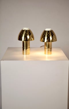Hans-Agne Jakobsson, Table Lamps Model B-221 in Perforated Brass, 1960s, Sweden