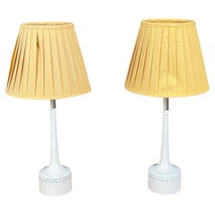 Hans-Agne Jakobsson, Table Lamps, Painted Wood, Sweden, 1950s
