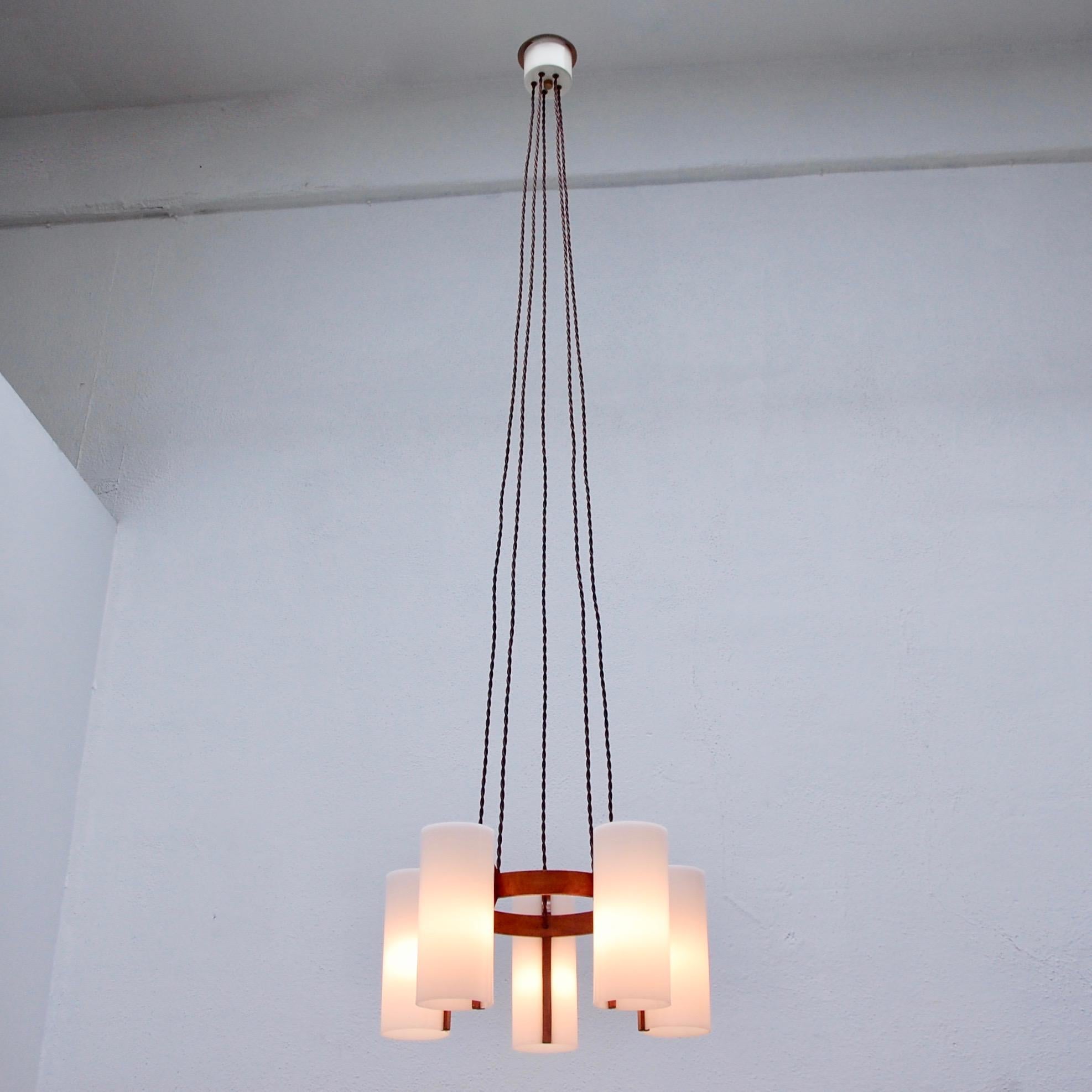 Hans-Agne Jakobsson Teak Pendant Chandeliers For Sale 4