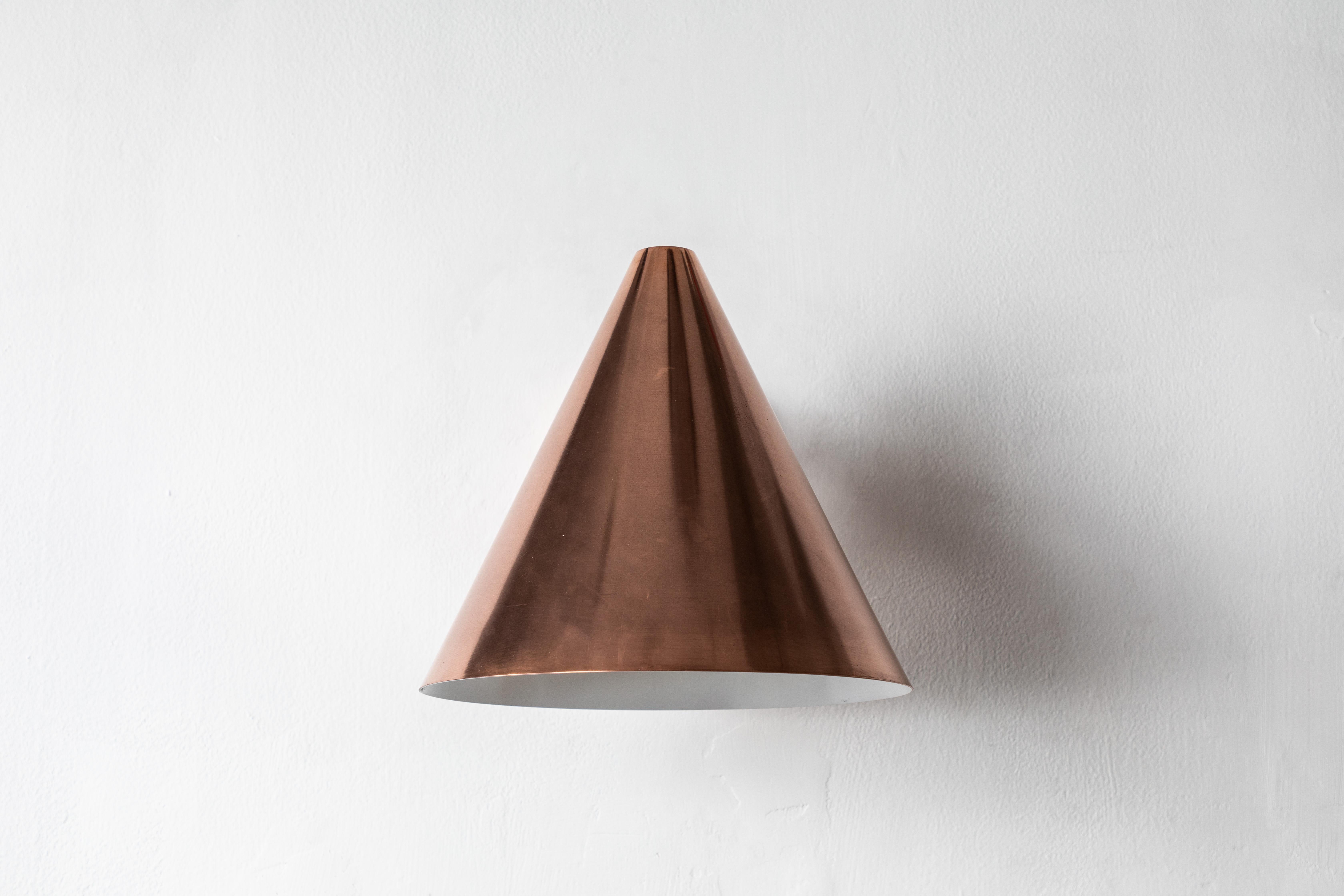 Metal Hans-Agne Jakobsson 'Tratten' Raw Copper Outdoor Sconce For Sale
