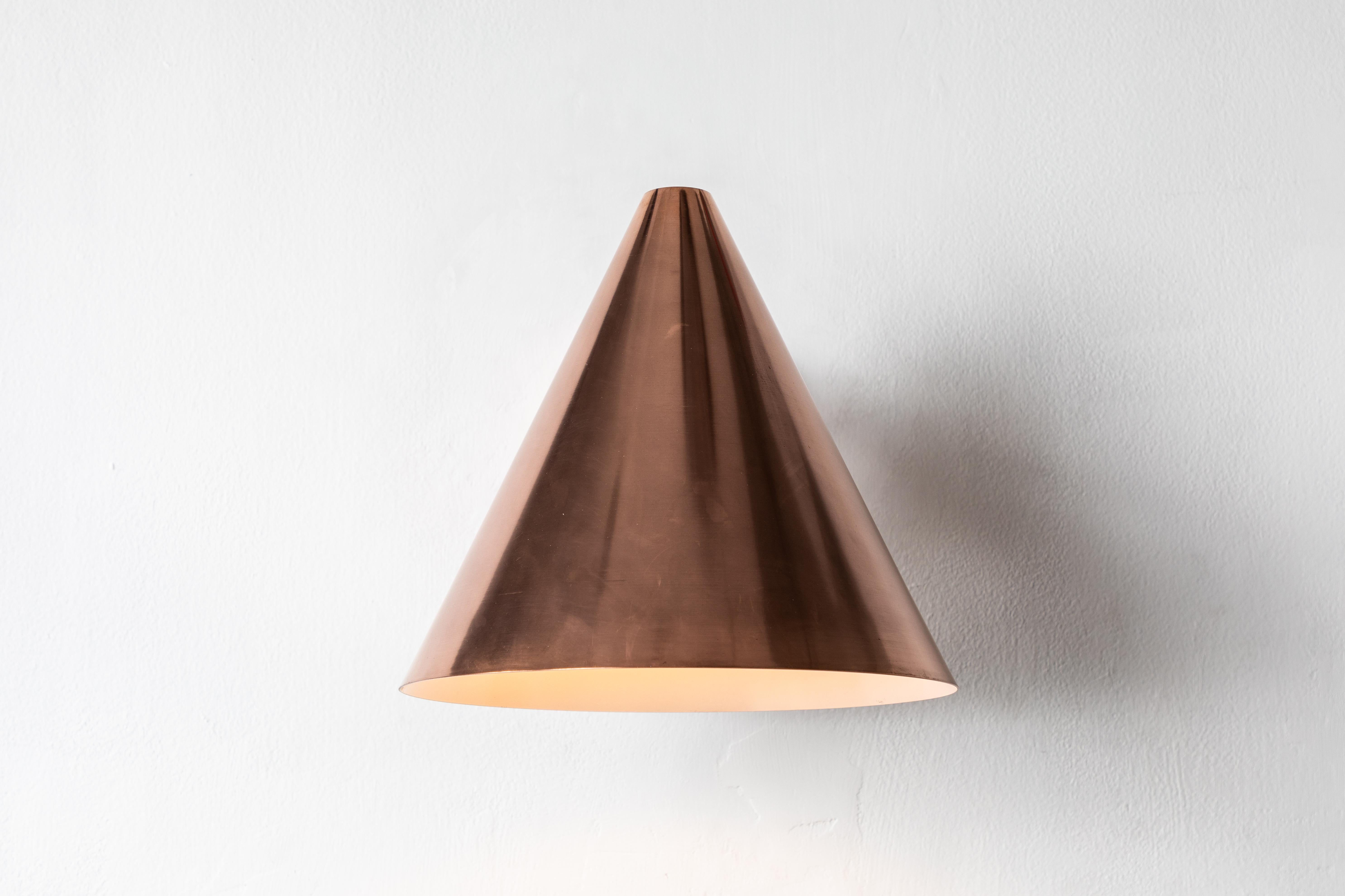 Hans-Agne Jakobsson 'Tratten' Raw Copper Outdoor Sconce For Sale 1