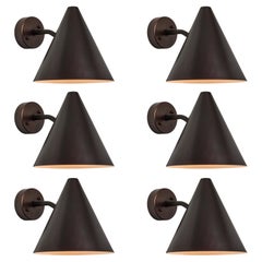 Hans-Agne Jakobsson 'Tratten' Dark Brown Patinated Outdoor Sconce