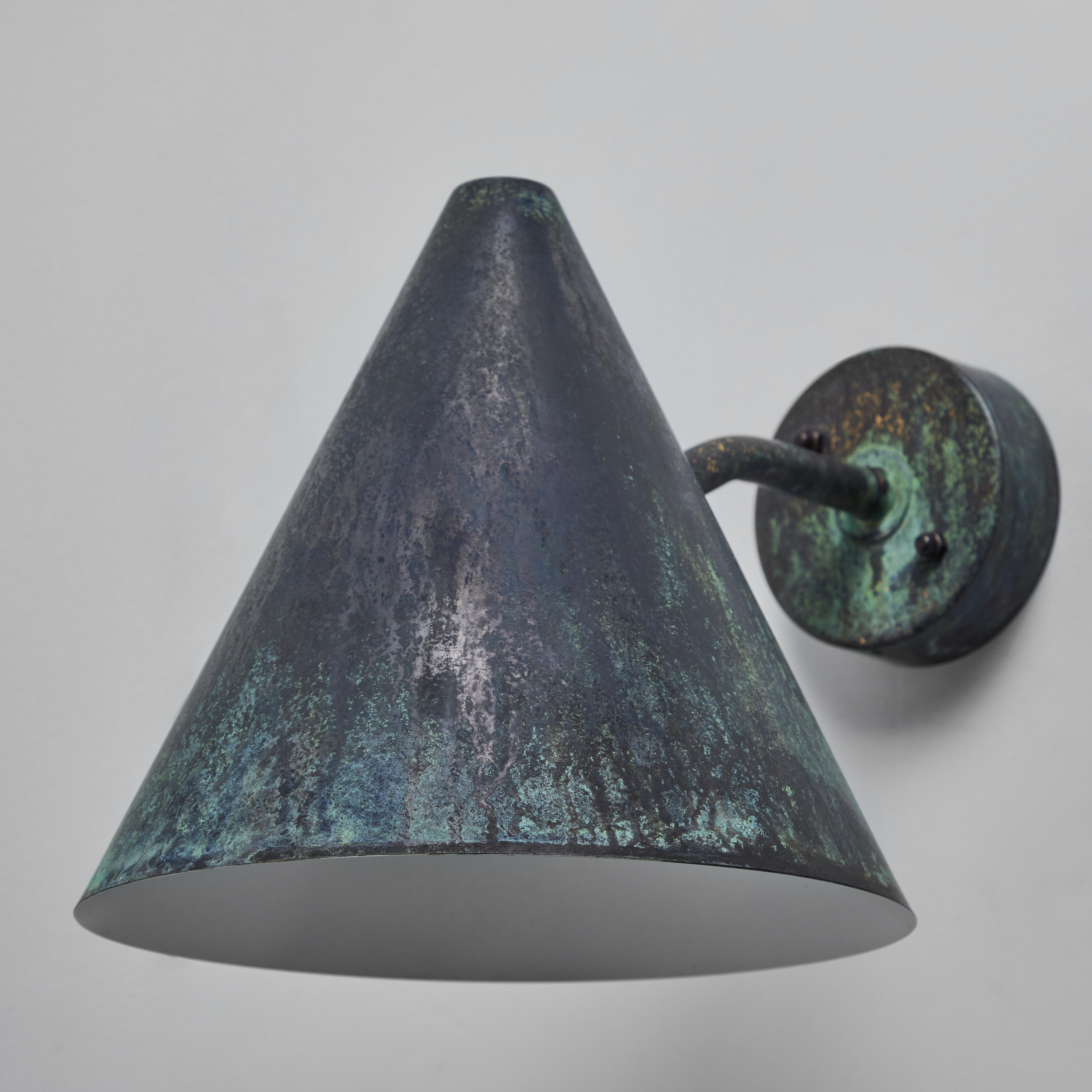 Hans-Agne Jakobsson 'Tratten' Darkly Patinated Outdoor Sconce For Sale 1