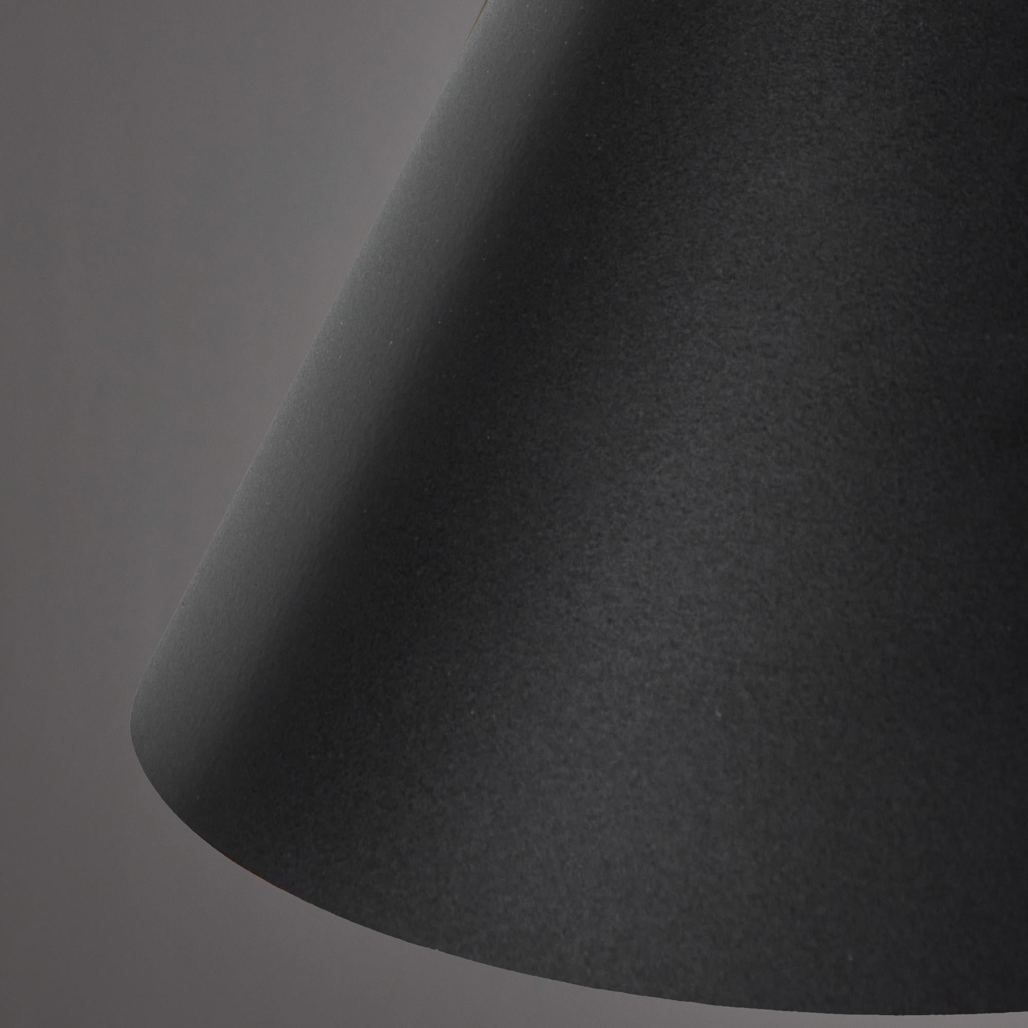 Swedish Hans-Agne Jakobsson 'Tratten' Outdoor Pendant in Black For Sale