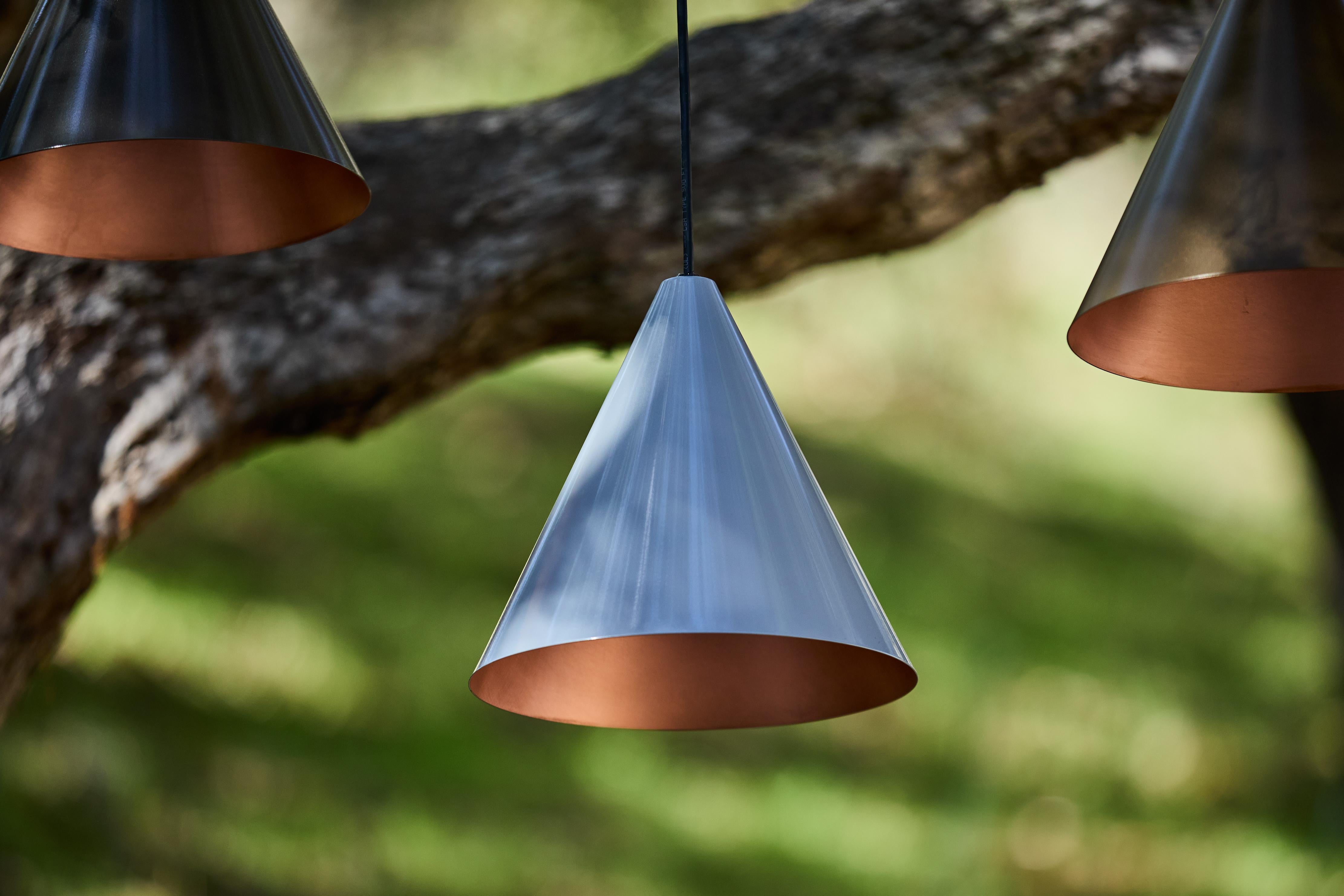 Hans-Agne Jakobsson 'Tratten' Outdoor Pendant in Silver For Sale 2