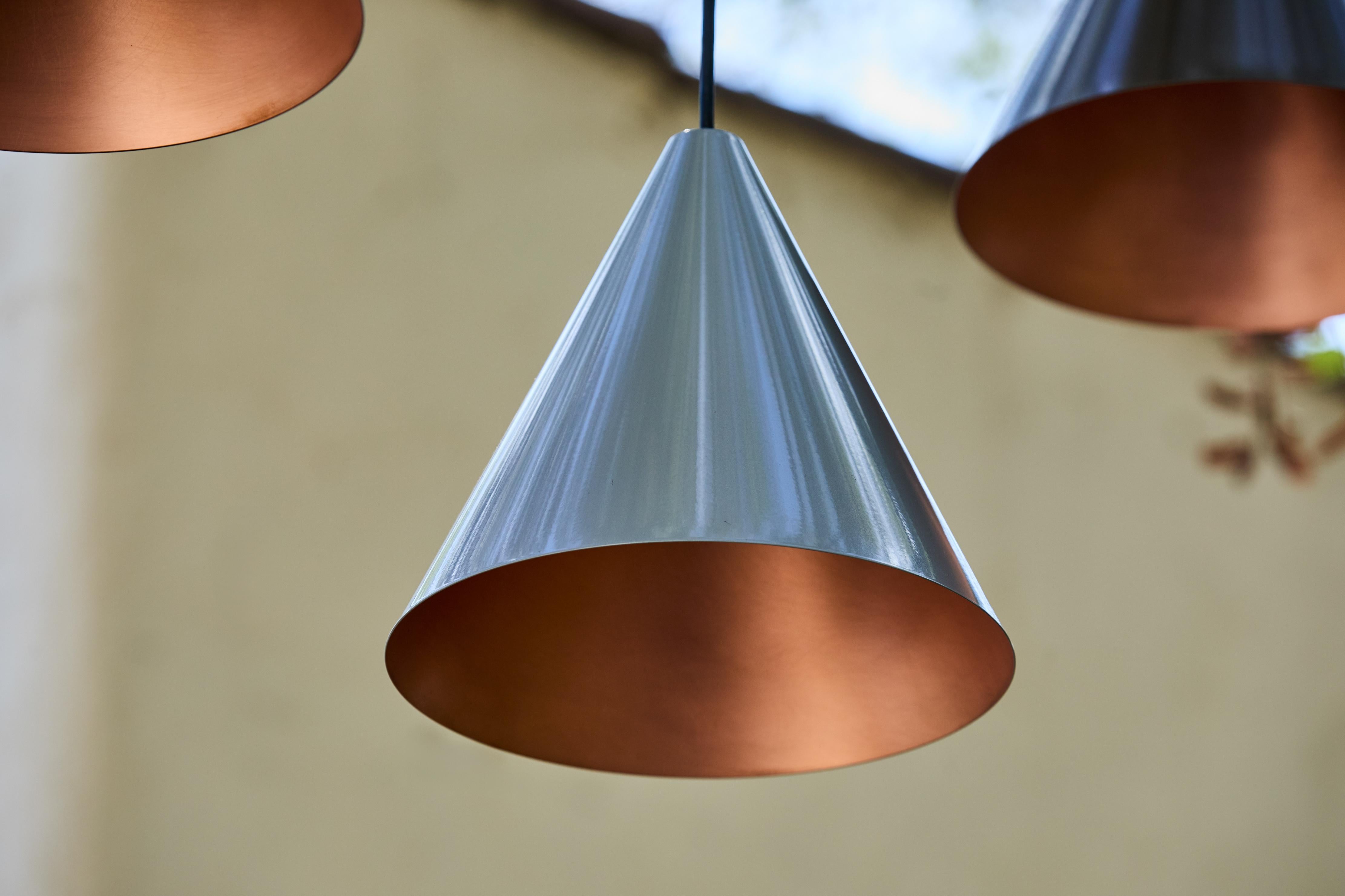 Hans-Agne Jakobsson 'Tratten' Outdoor Pendant in Silver For Sale 3