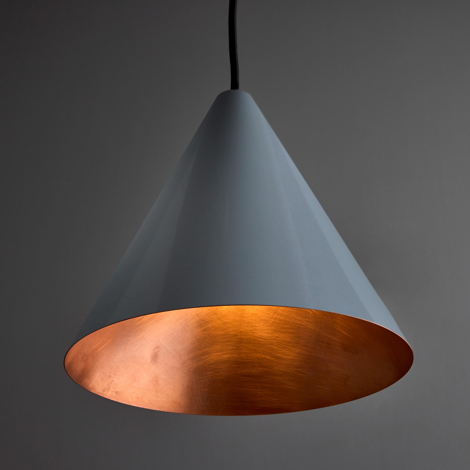Scandinavian Modern Hans-Agne Jakobsson 'Tratten' Outdoor Pendant in Silver For Sale