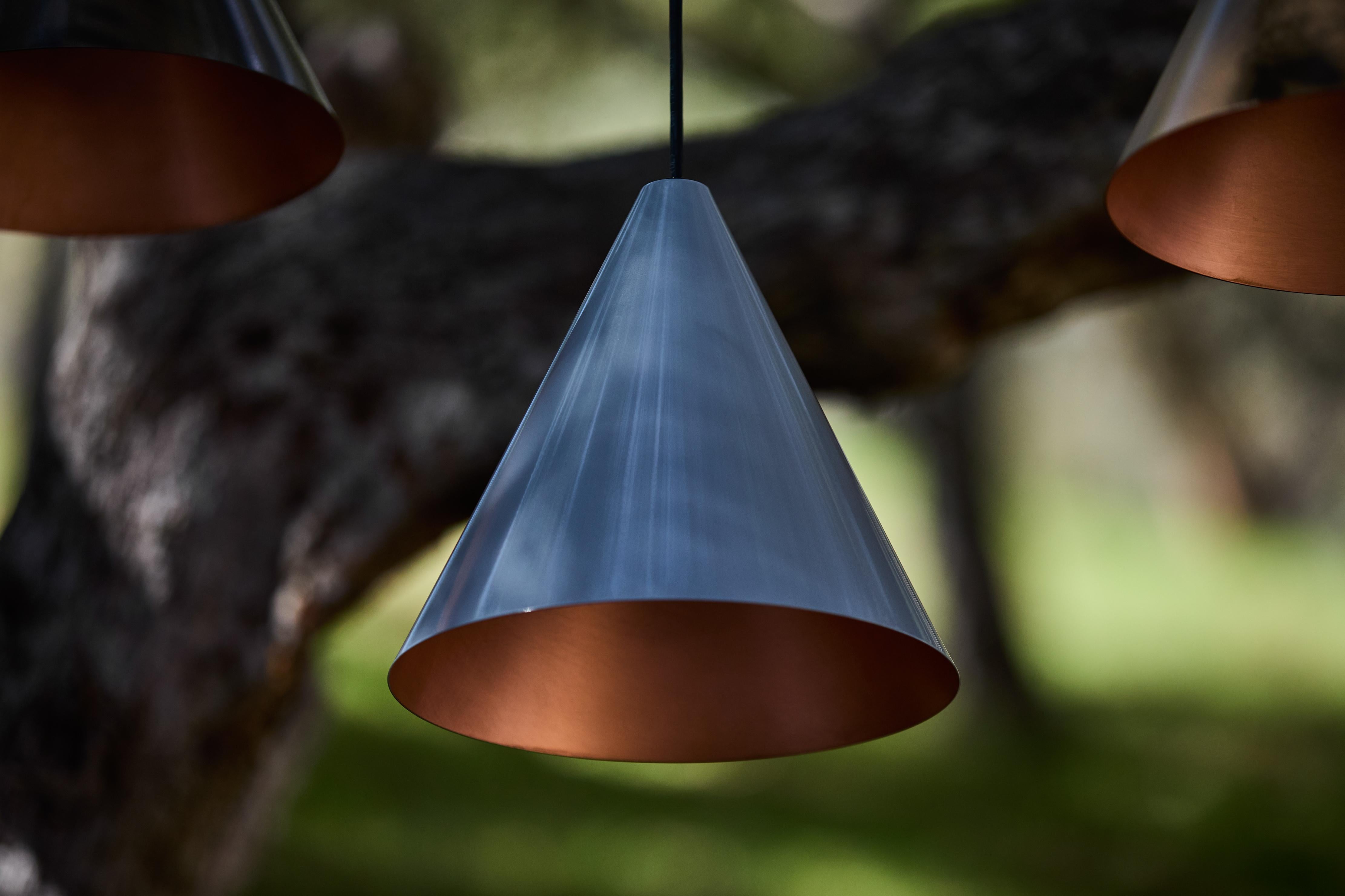 Hans-Agne Jakobsson 'Tratten' Outdoor Pendant in Silver For Sale 1