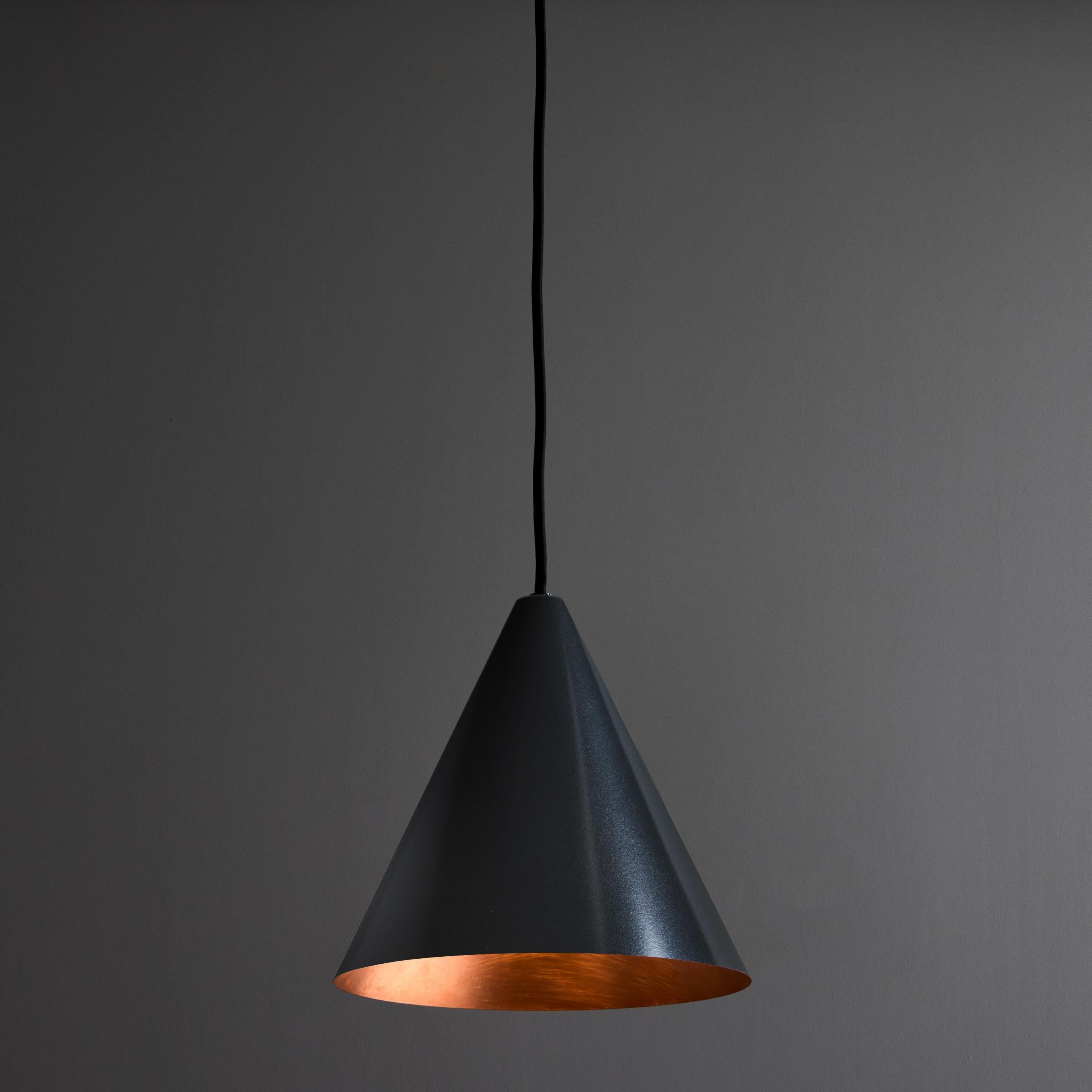 Hans-Agne Jakobsson 'Tratten' Outdoor Pendant in Steel In New Condition For Sale In Glendale, CA