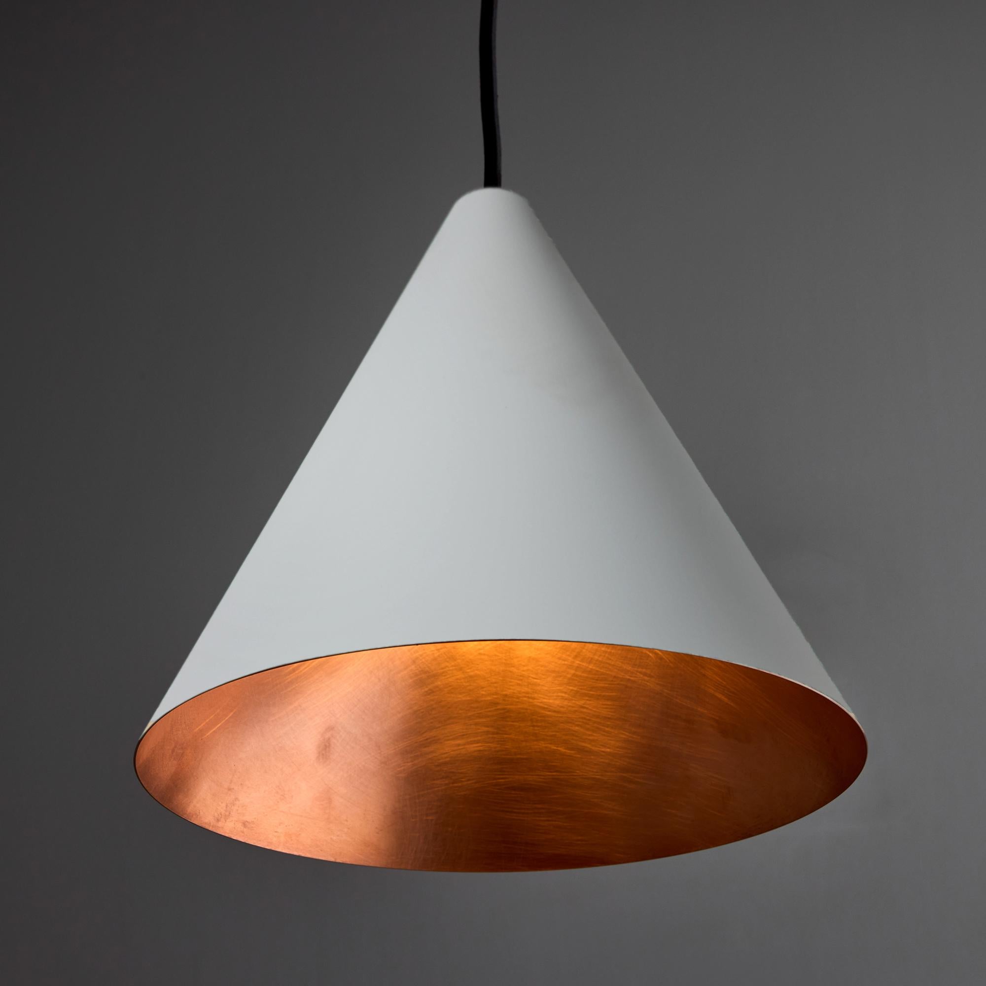 Scandinavian Modern Hans-Agne Jakobsson 'Tratten' Outdoor Pendant in White For Sale
