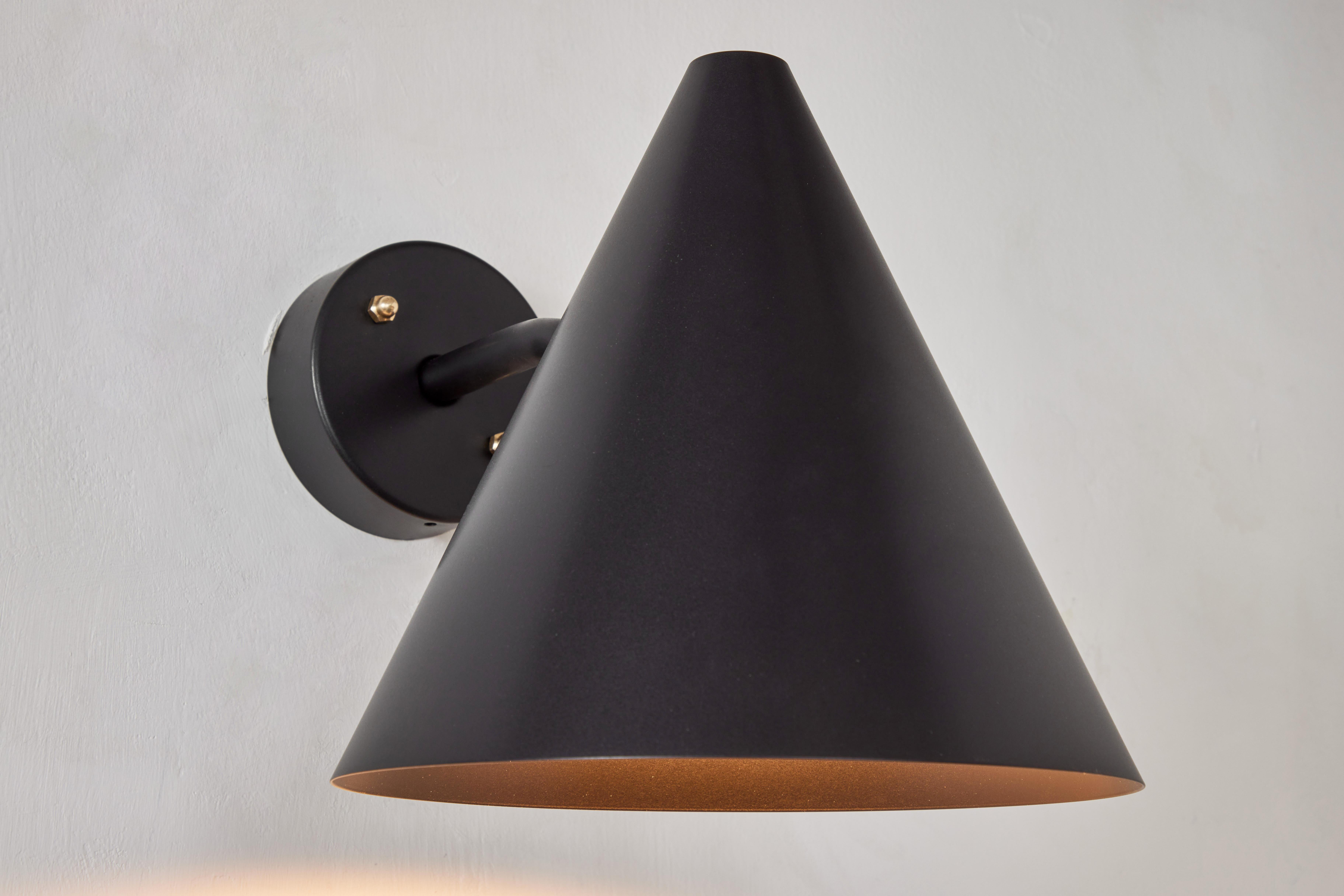 Hans-Agne Jakobsson 'Tratten' Outdoor Sconce in Black In New Condition For Sale In Glendale, CA