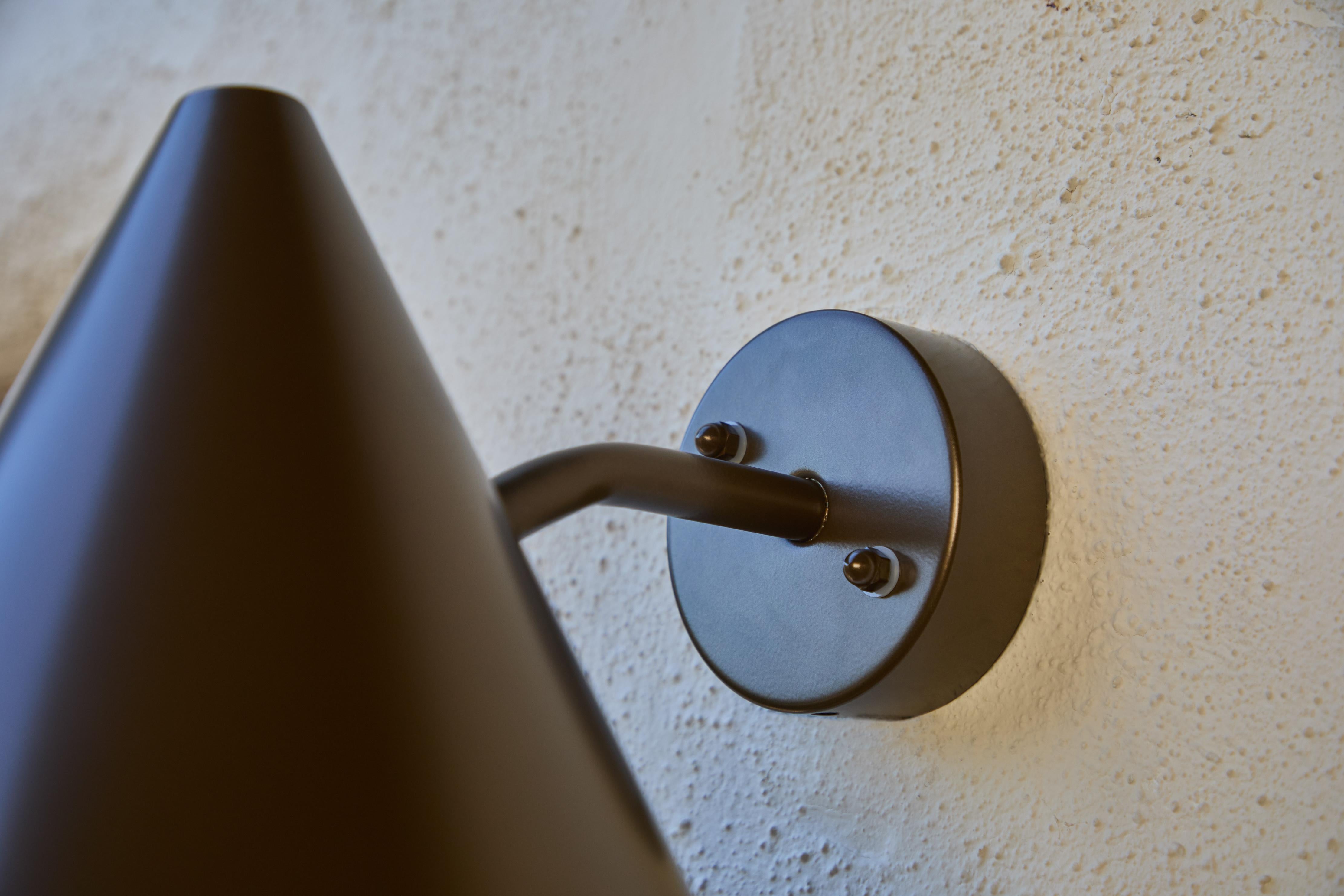 Swedish Hans-Agne Jakobsson 'Tratten' Outdoor Sconce in Painted Bronze For Sale