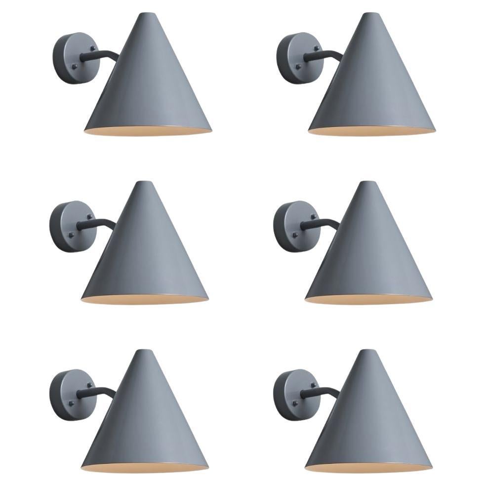 Hans-Agne Jakobsson 'Tratten' Outdoor Sconce in Painted Silver