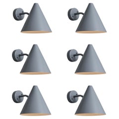 Hans-Agne Jakobsson 'Tratten' Outdoor Sconce in Painted Silver
