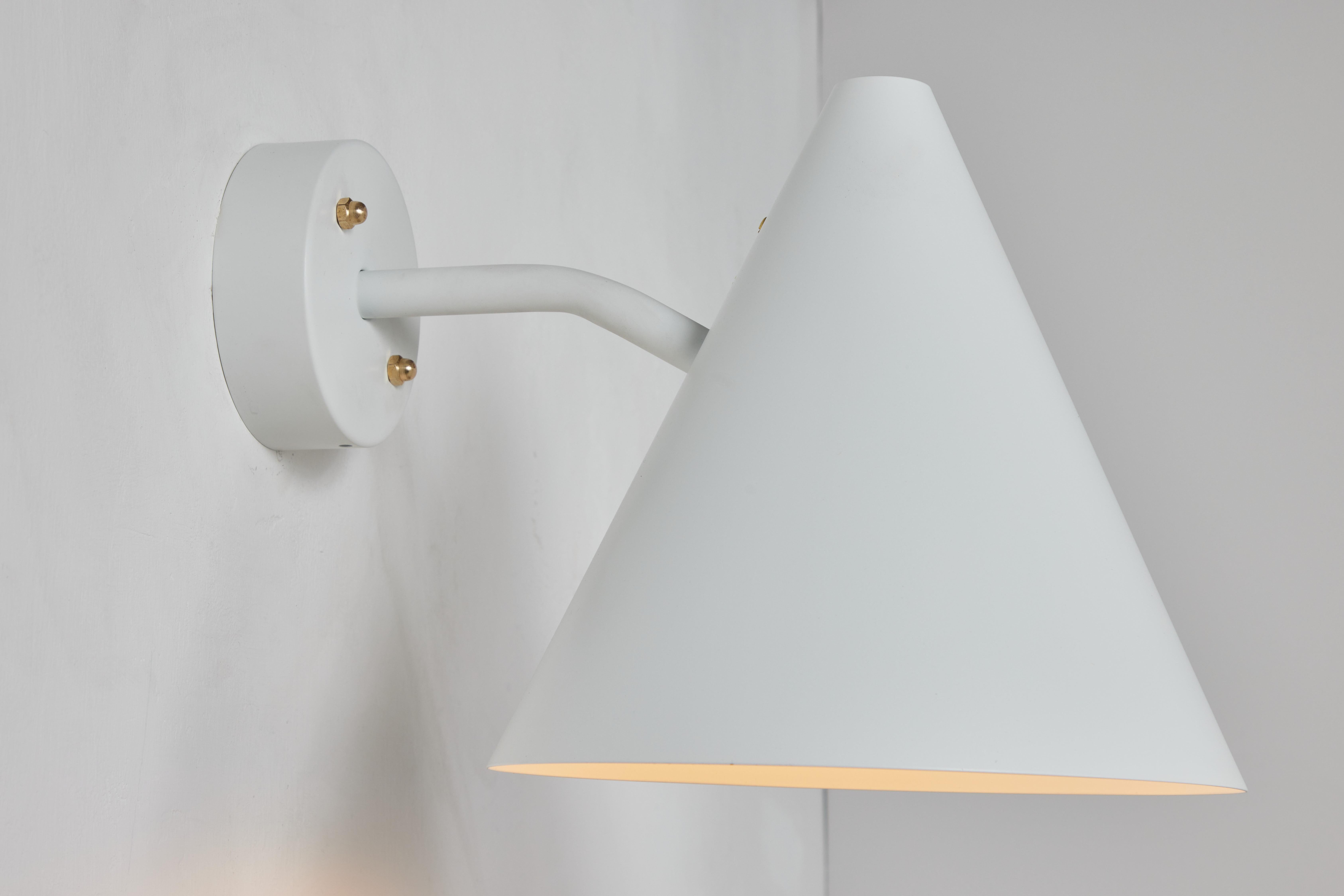 Contemporary Hans-Agne Jakobsson 'Tratten' Outdoor Sconce in White For Sale