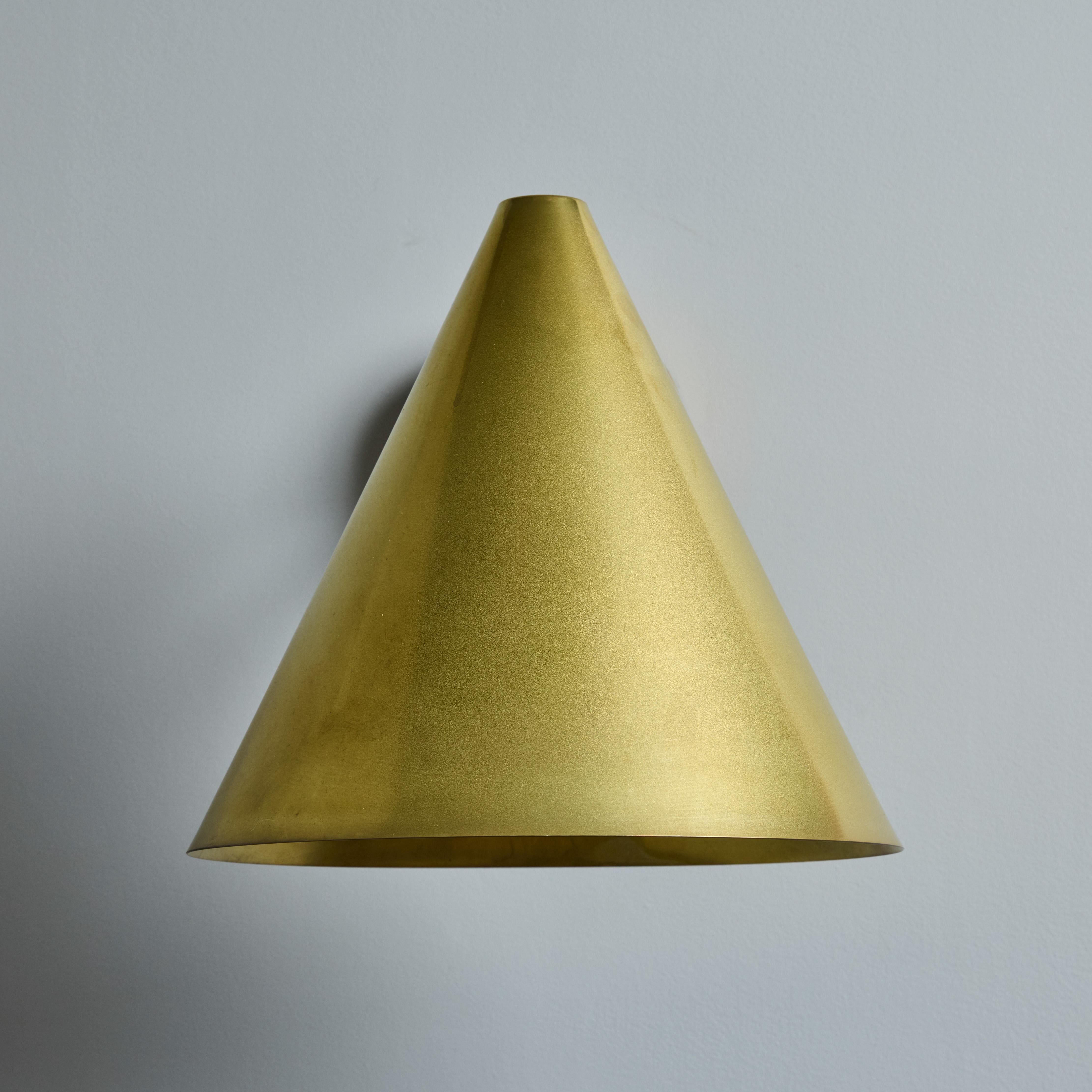 Hans-Agne Jakobsson 'Tratten' Raw Brass Outdoor Sconce For Sale 6
