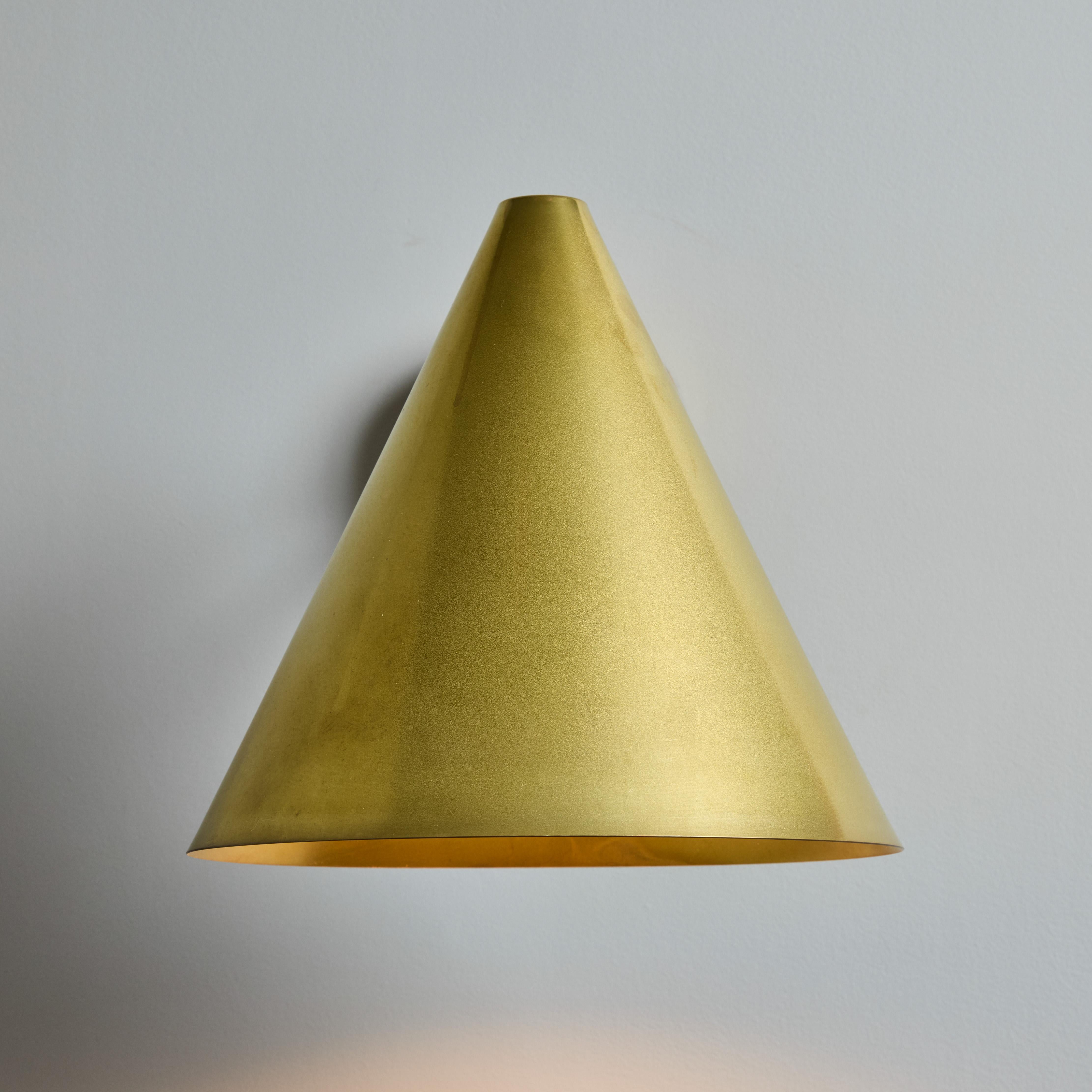 Hans-Agne Jakobsson 'Tratten' Raw Brass Outdoor Sconce For Sale 7