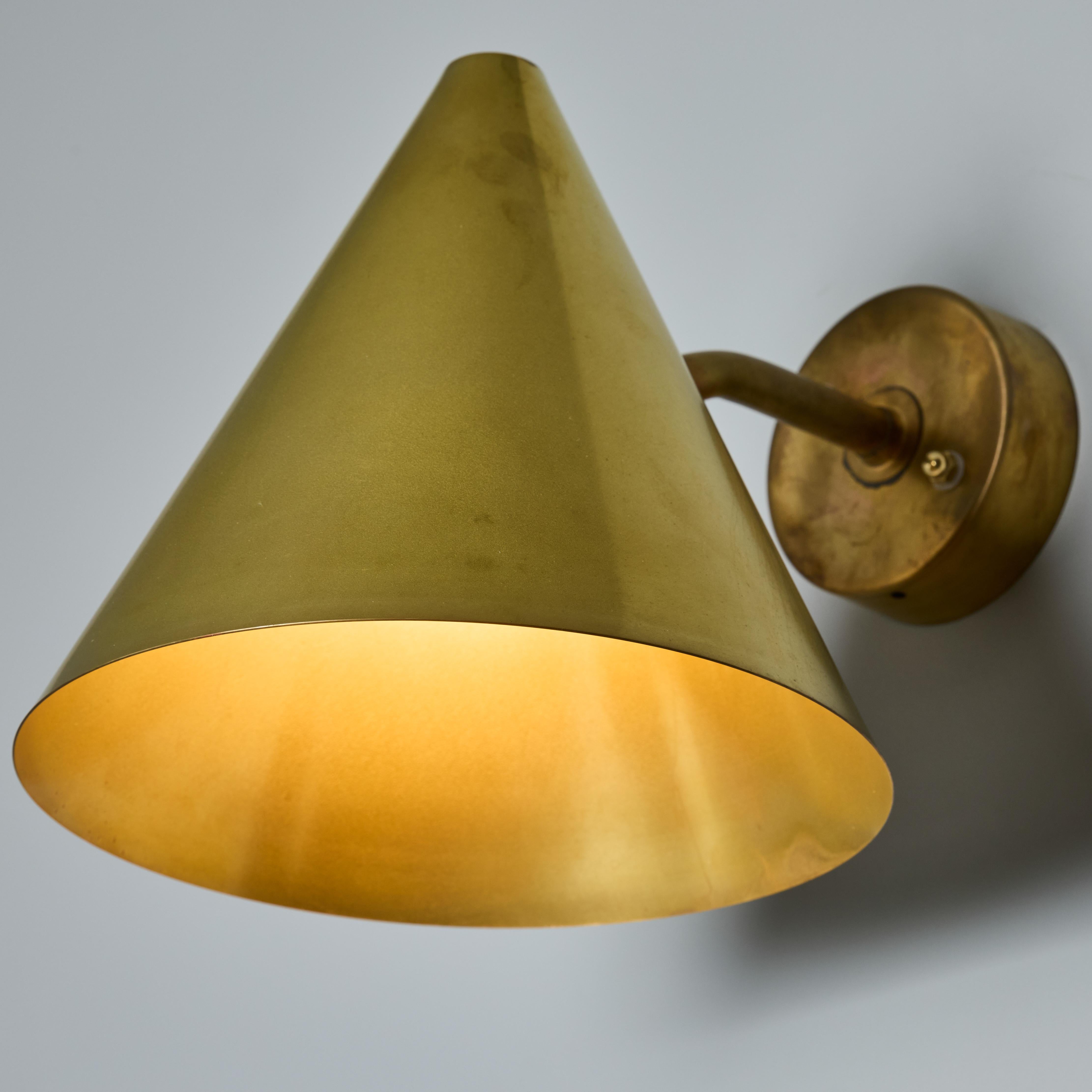 Hans-Agne Jakobsson 'Tratten' Raw Brass Outdoor Sconce For Sale 8