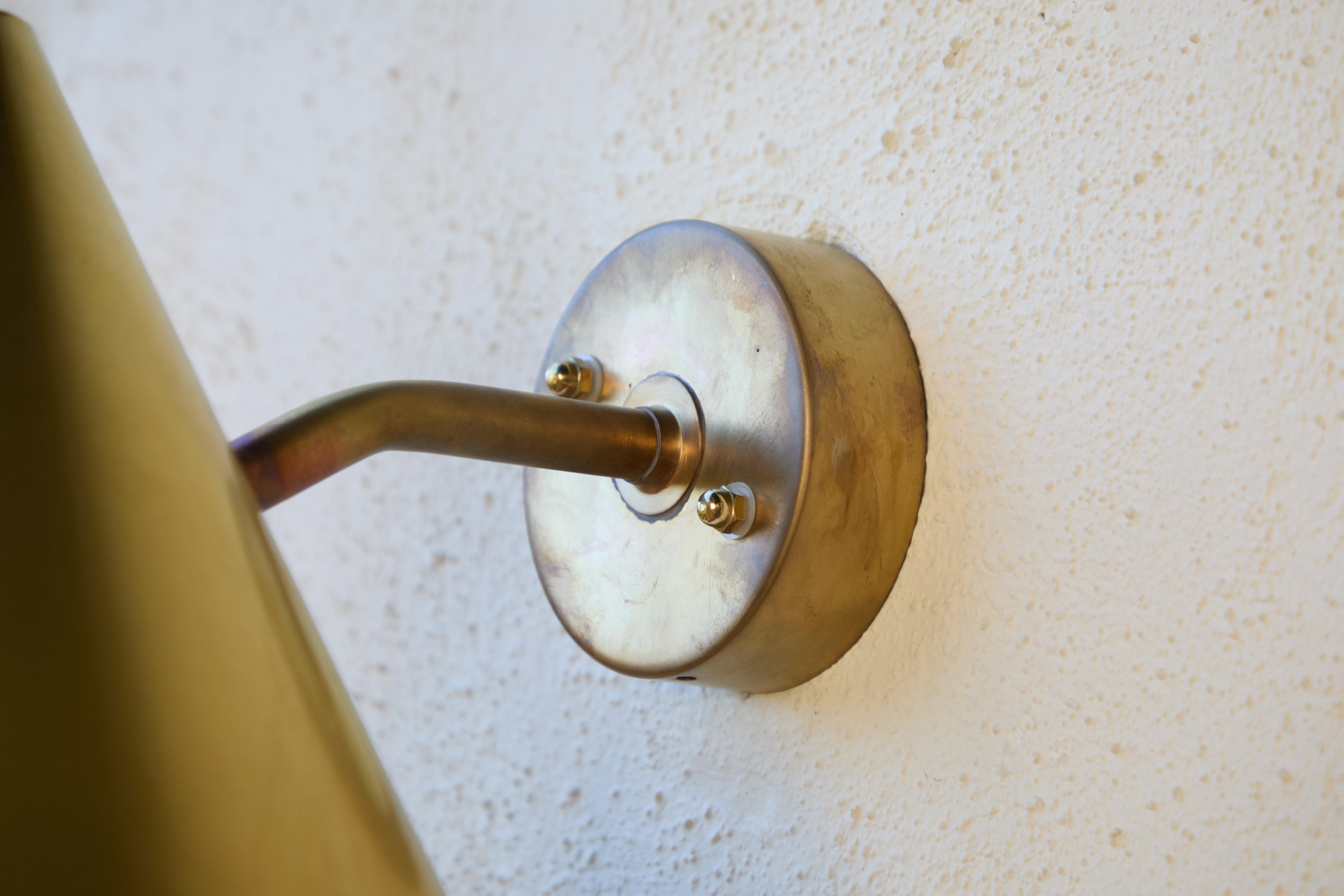 Hans-Agne Jakobsson 'Tratten' Polished Brass Outdoor Sconce For Sale 9