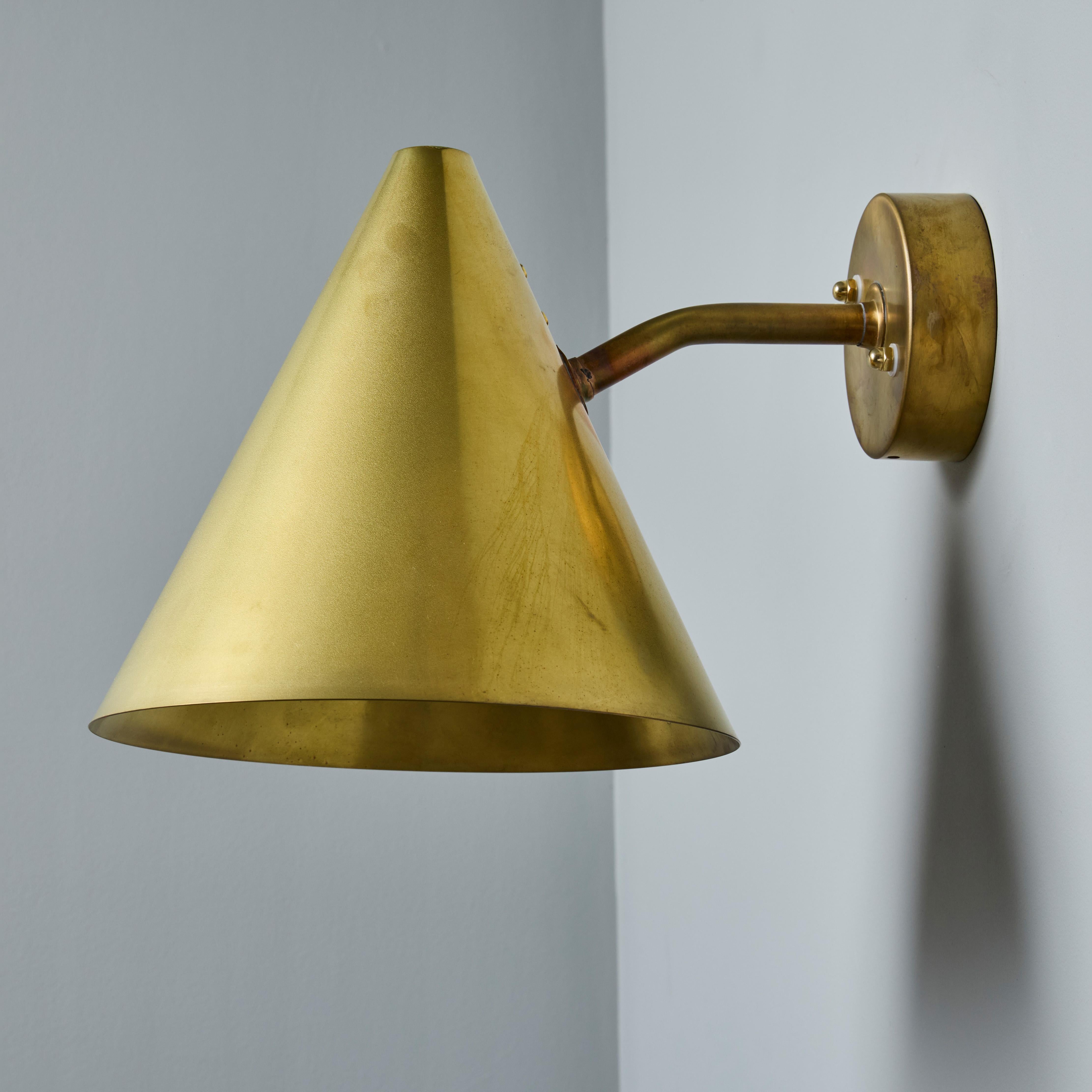 Hans-Agne Jakobsson 'Tratten' Raw Brass Outdoor Sconce For Sale 1