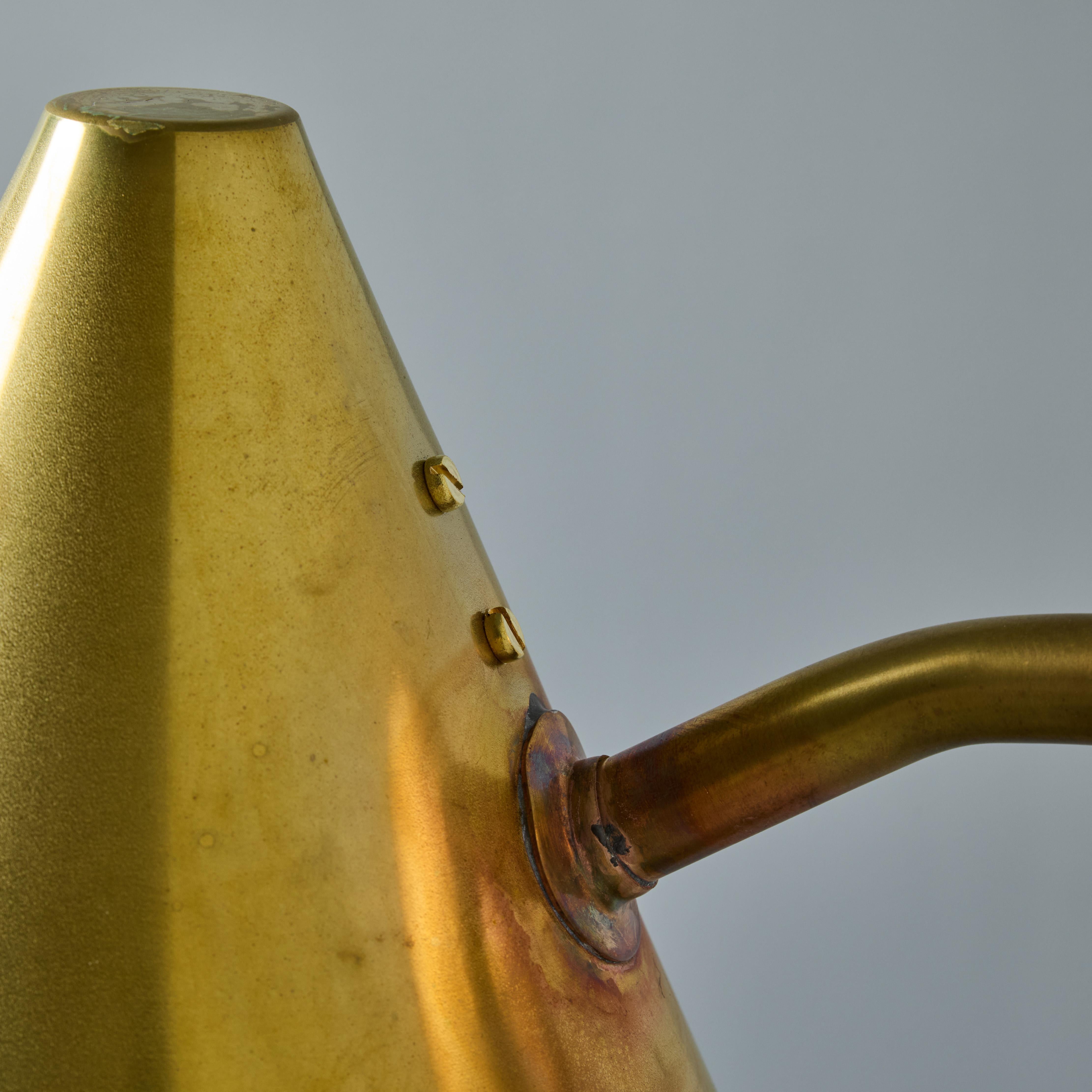 Hans-Agne Jakobsson 'Tratten' Raw Brass Outdoor Sconce For Sale 2