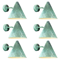 Hans-Agne Jakobsson 'Tratten' Verdigris Patinated Outdoor Sconce