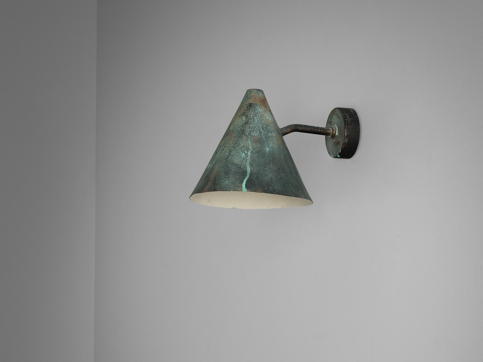 Hans-Agne Jakobsson 'Tratten' Wall Light in Patinated Copper  For Sale 4