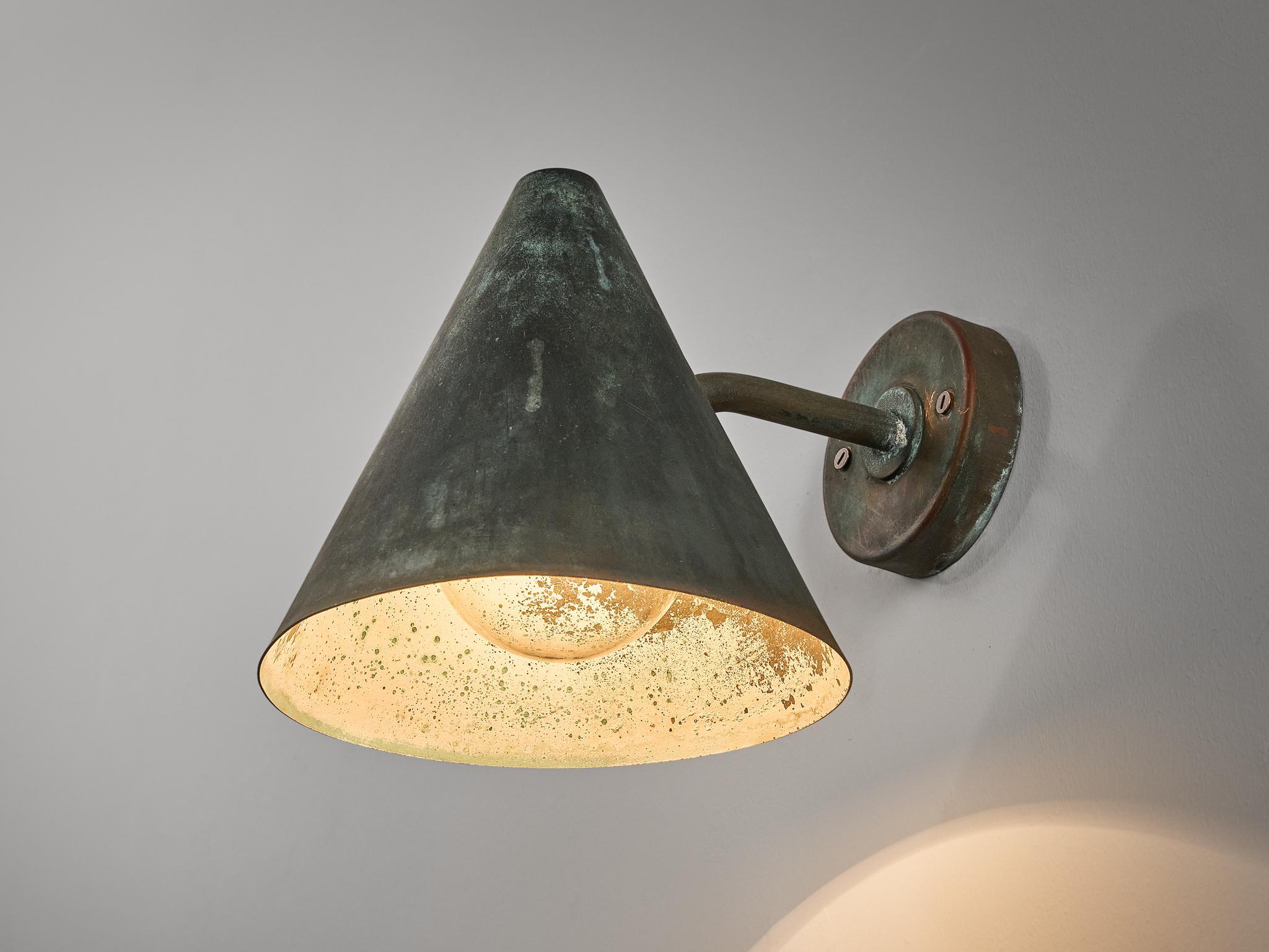 Swedish Hans-Agne Jakobsson 'Tratten' Wall Light in Patinated Copper