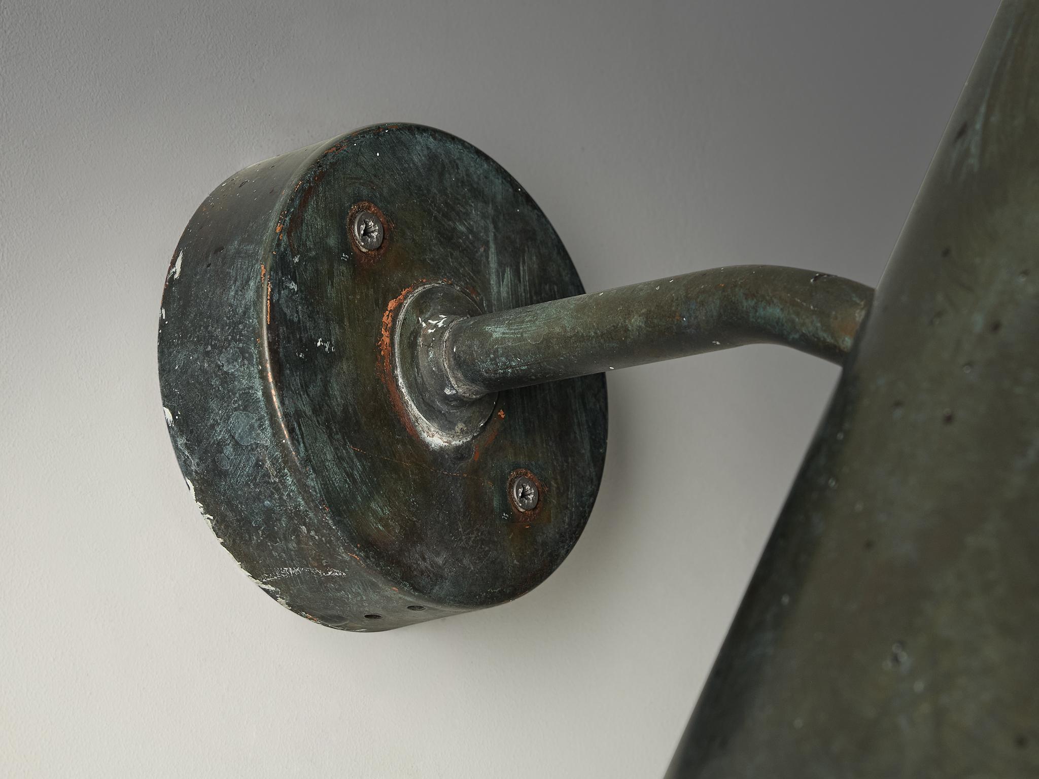 Mid-20th Century Hans-Agne Jakobsson 'Tratten' Wall Light in Patinated Copper  For Sale