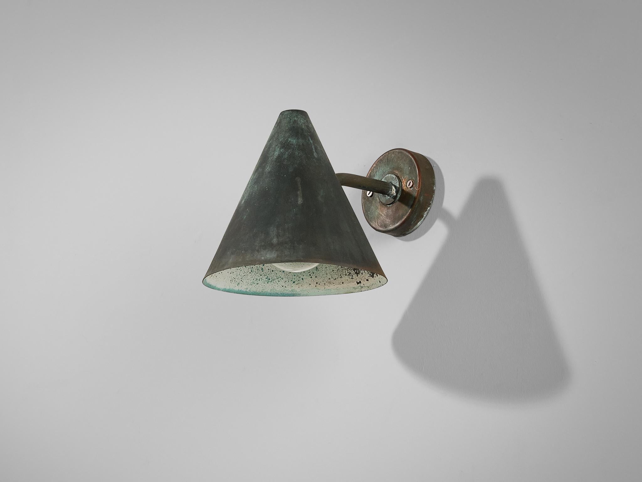 Hans-Agne Jakobsson 'Tratten' Wall Light in Patinated Copper 2