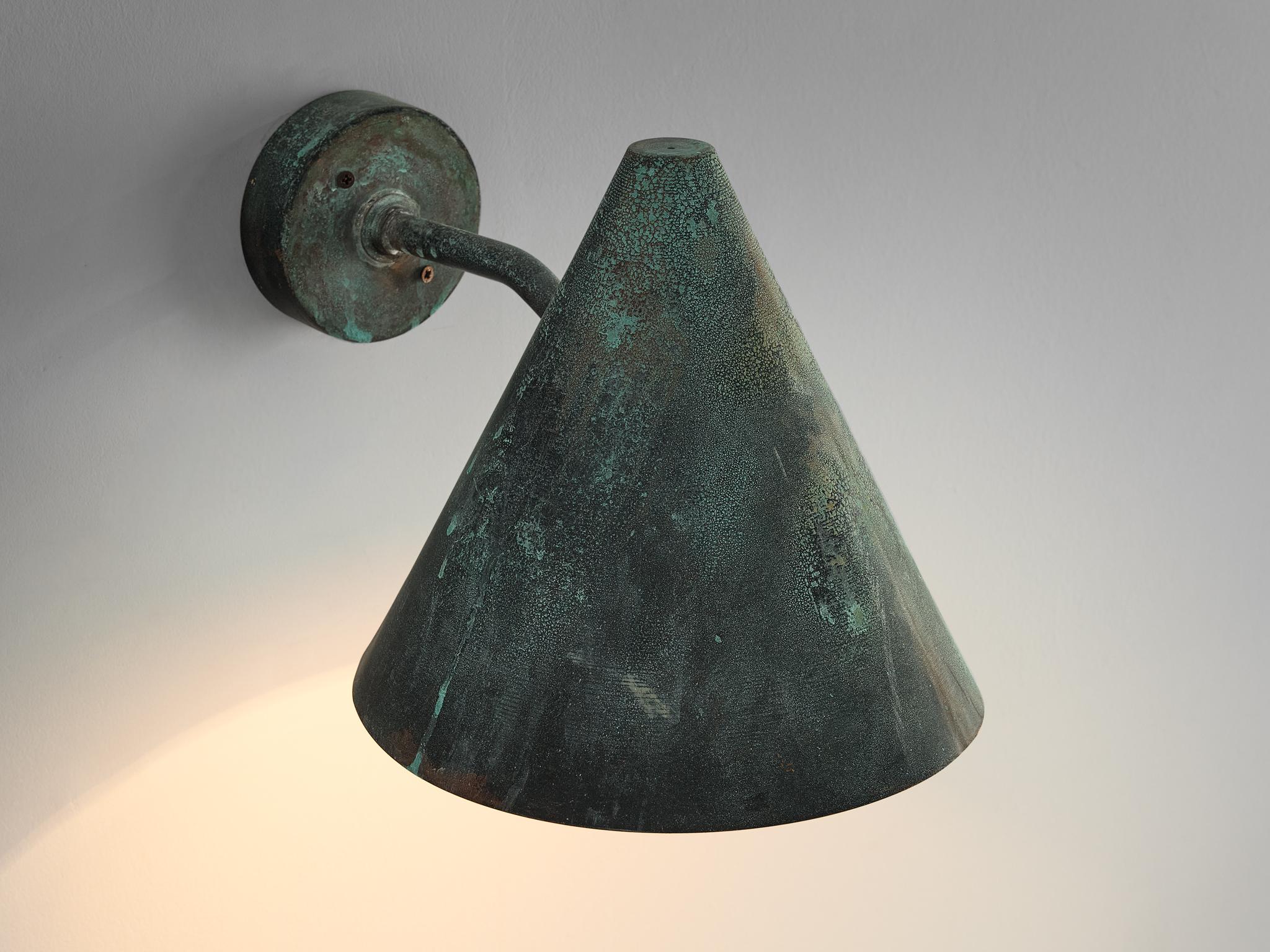 Hans-Agne Jakobsson 'Tratten' Wall Light in Patinated Copper  For Sale 2