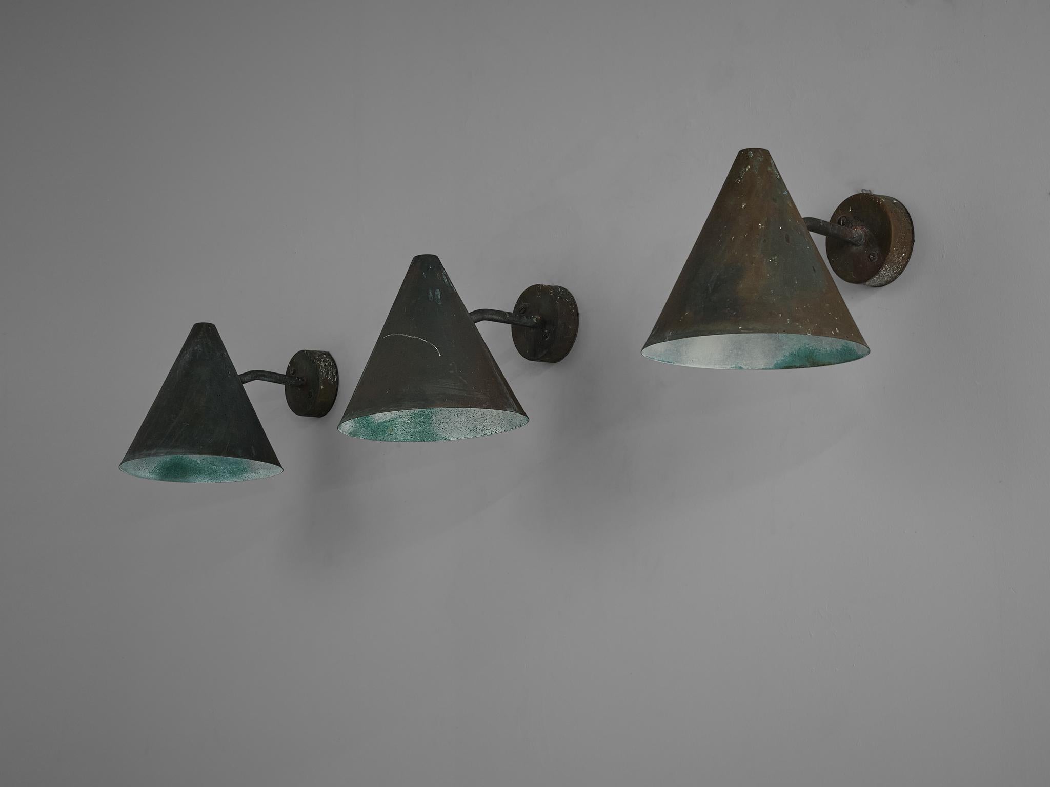 Hans-Agne Jakobsson 'Tratten' Wall Light in Patinated Copper 3