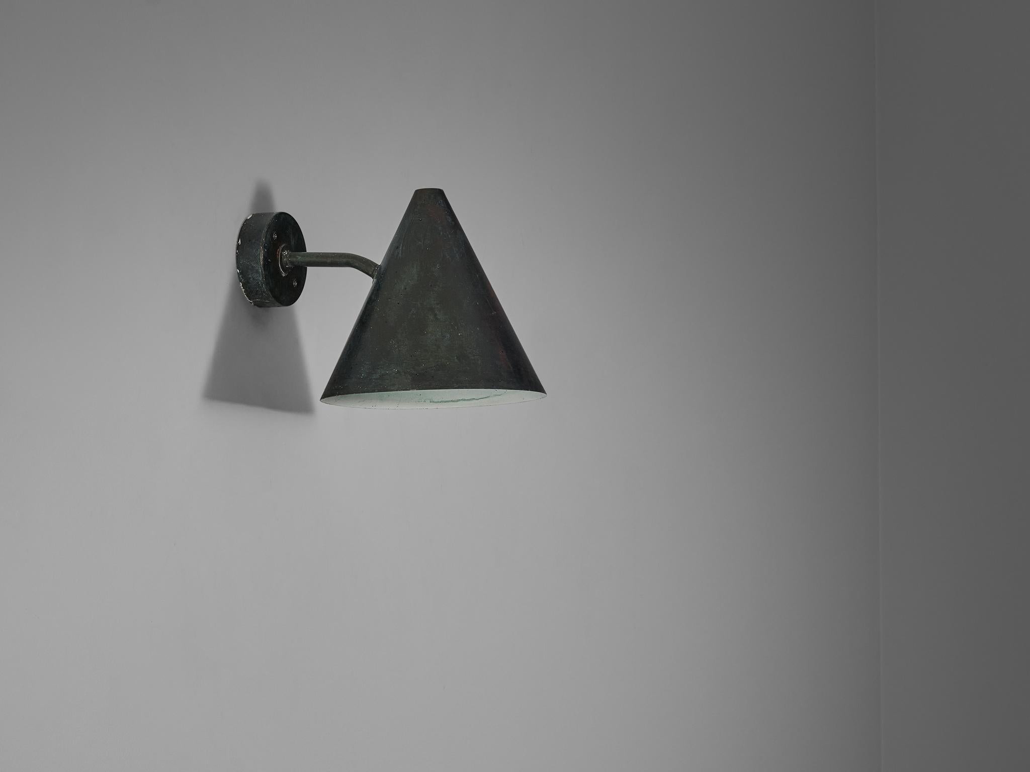 Hans-Agne Jakobsson 'Tratten' Wall Light in Patinated Copper  For Sale 3