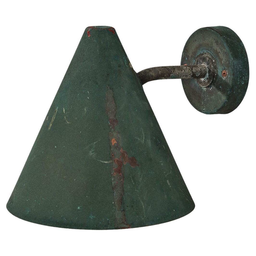 Hans-Agne Jakobsson 'Tratten' Wall Light in Patinated Copper For Sale