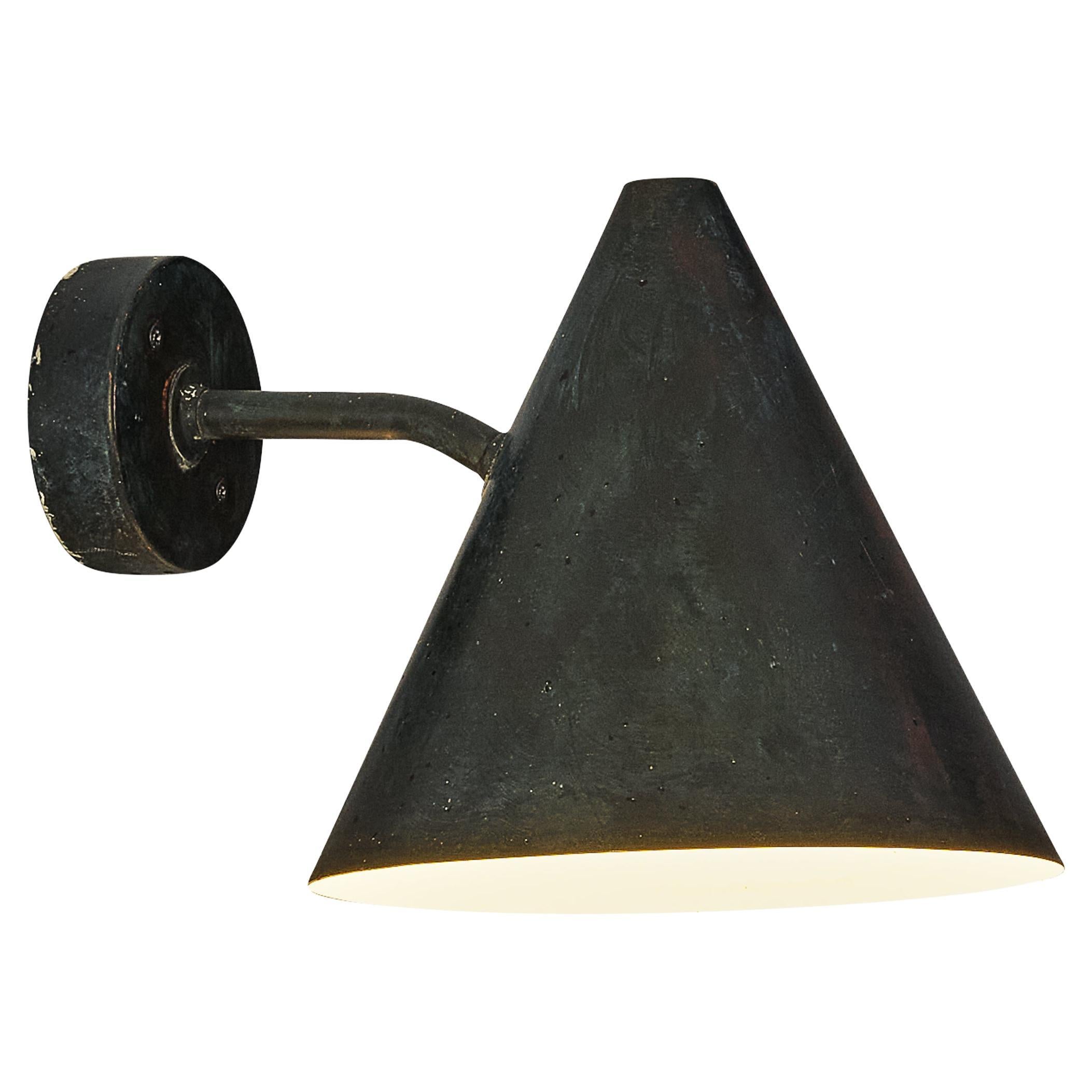 Hans-Agne Jakobsson 'Tratten' Wall Light in Patinated Copper  For Sale