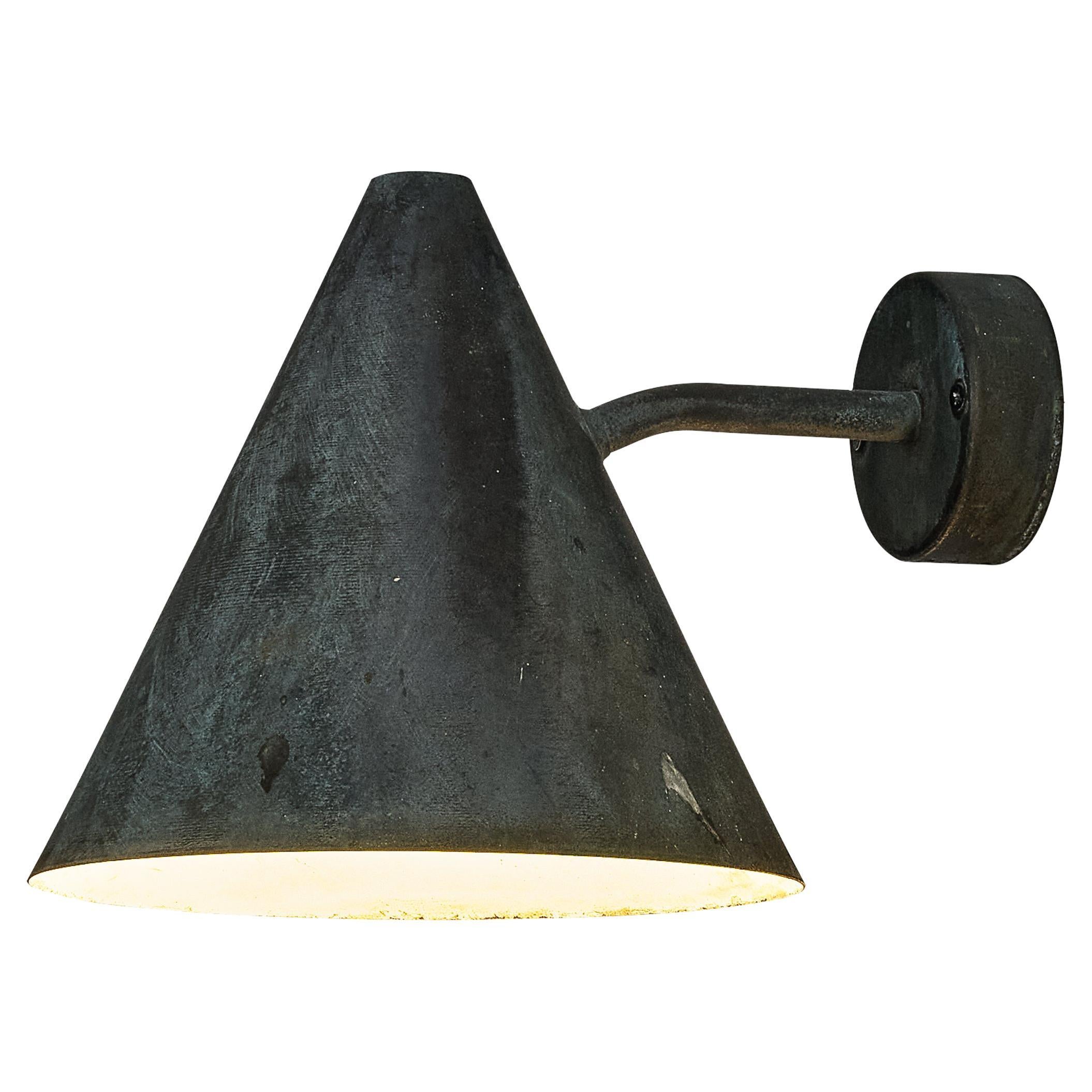 Hans-Agne Jakobsson 'Tratten' Wall Light in Patinated Copper  For Sale