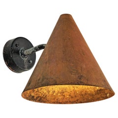 Retro Hans-Agne Jakobsson 'Tratten' Wall Light in Patinated Copper 