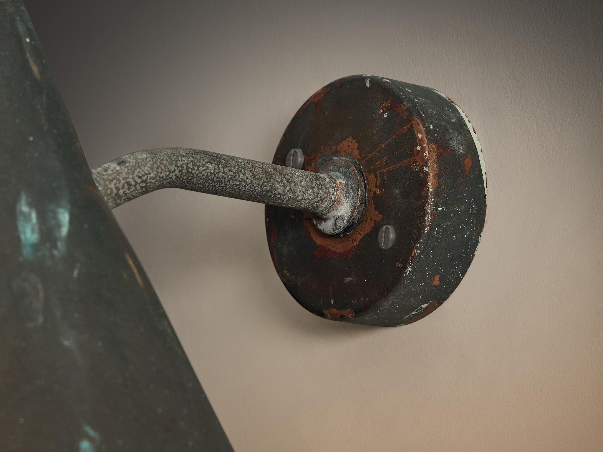  Hans-Agne Jakobsson 'Tratten' Wall Lights in Patinated Copper For Sale 4