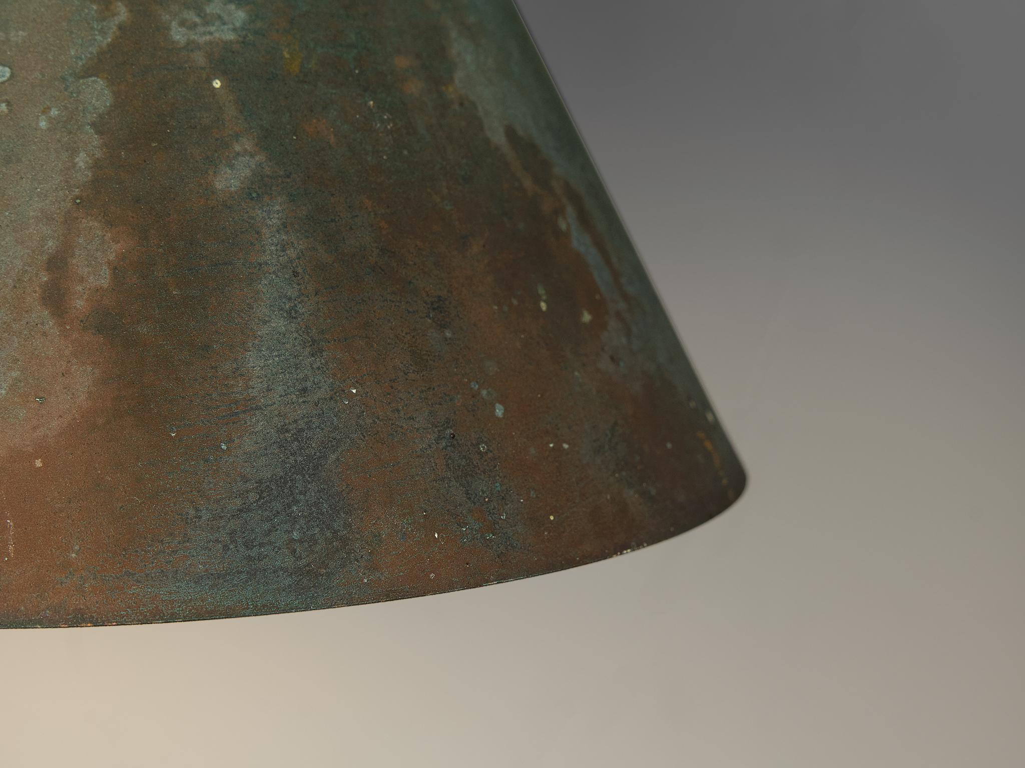  Hans-Agne Jakobsson 'Tratten' Wall Lights in Patinated Copper  For Sale 4