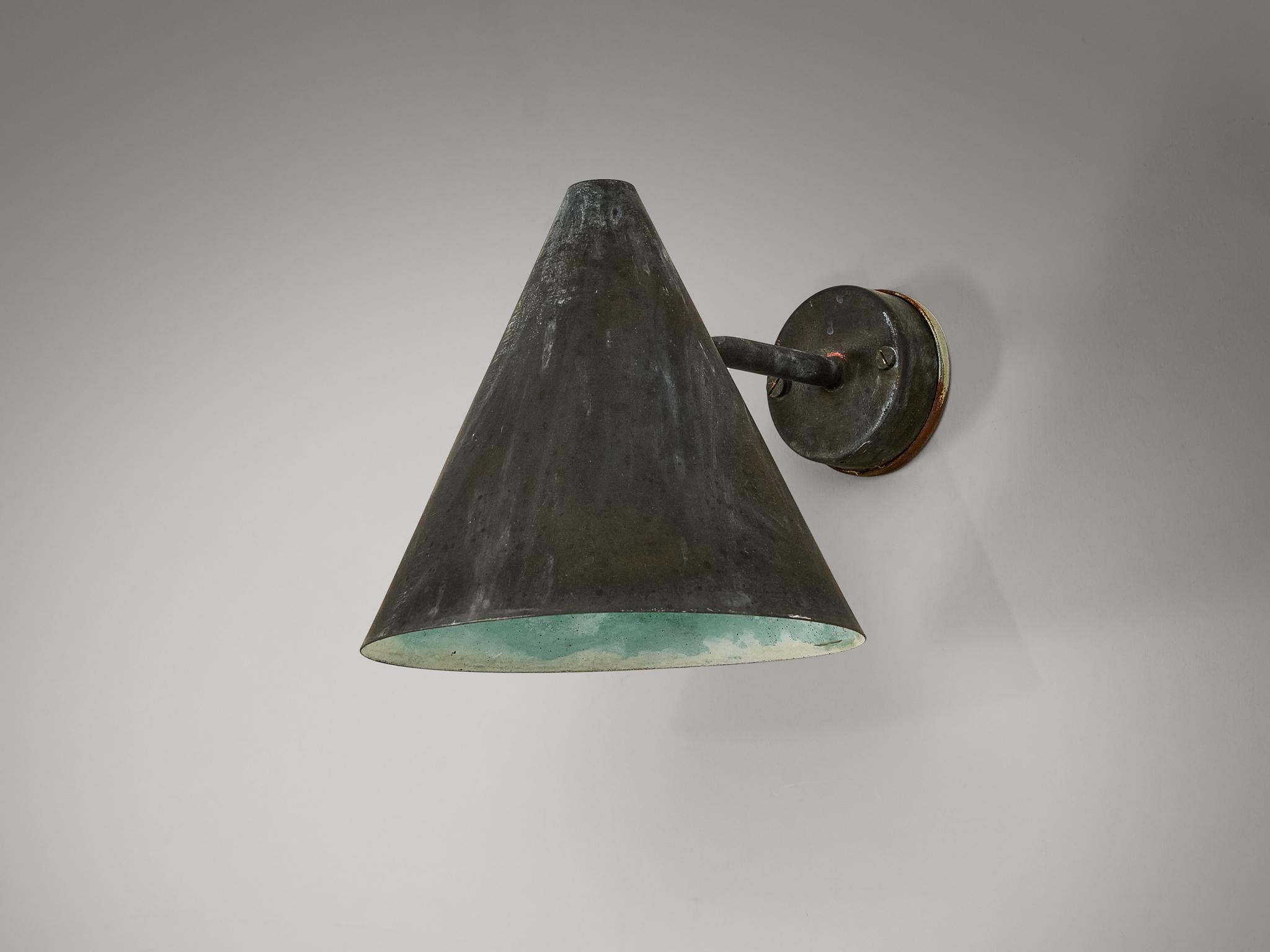 Hans-Agne Jakobsson 'Tratten' Wall Lights in Patinated Copper 5