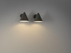 Hans-Agne Jakobsson 'Tratten' Wall Lights in Patinated Copper